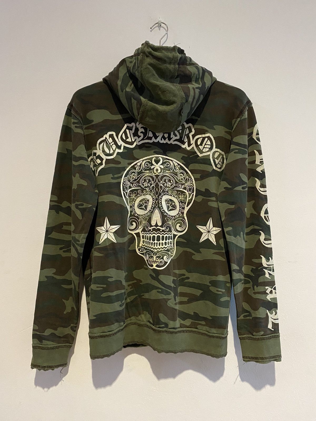 If Six Was Nine Japanese Buckaroo Camo Skull Distressed Zip Hoodie Size US M / EU 48-50 / 2 - 10 Thumbnail