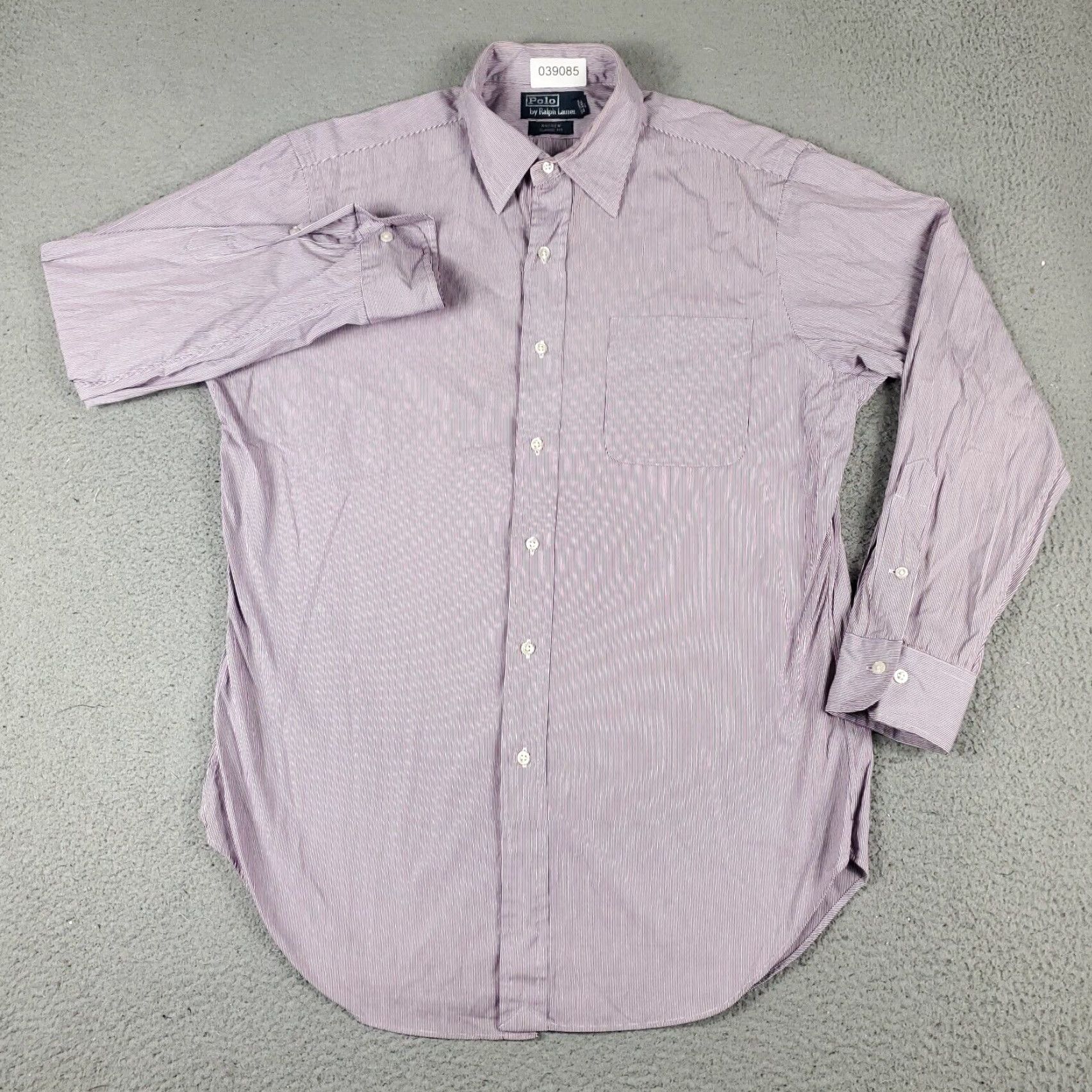 Ralph Lauren Ralph Lauren Shirt Mens 15.5 Purple Striped Dress Button Up Long Sleeve Size 40R - 2 Thumbnail