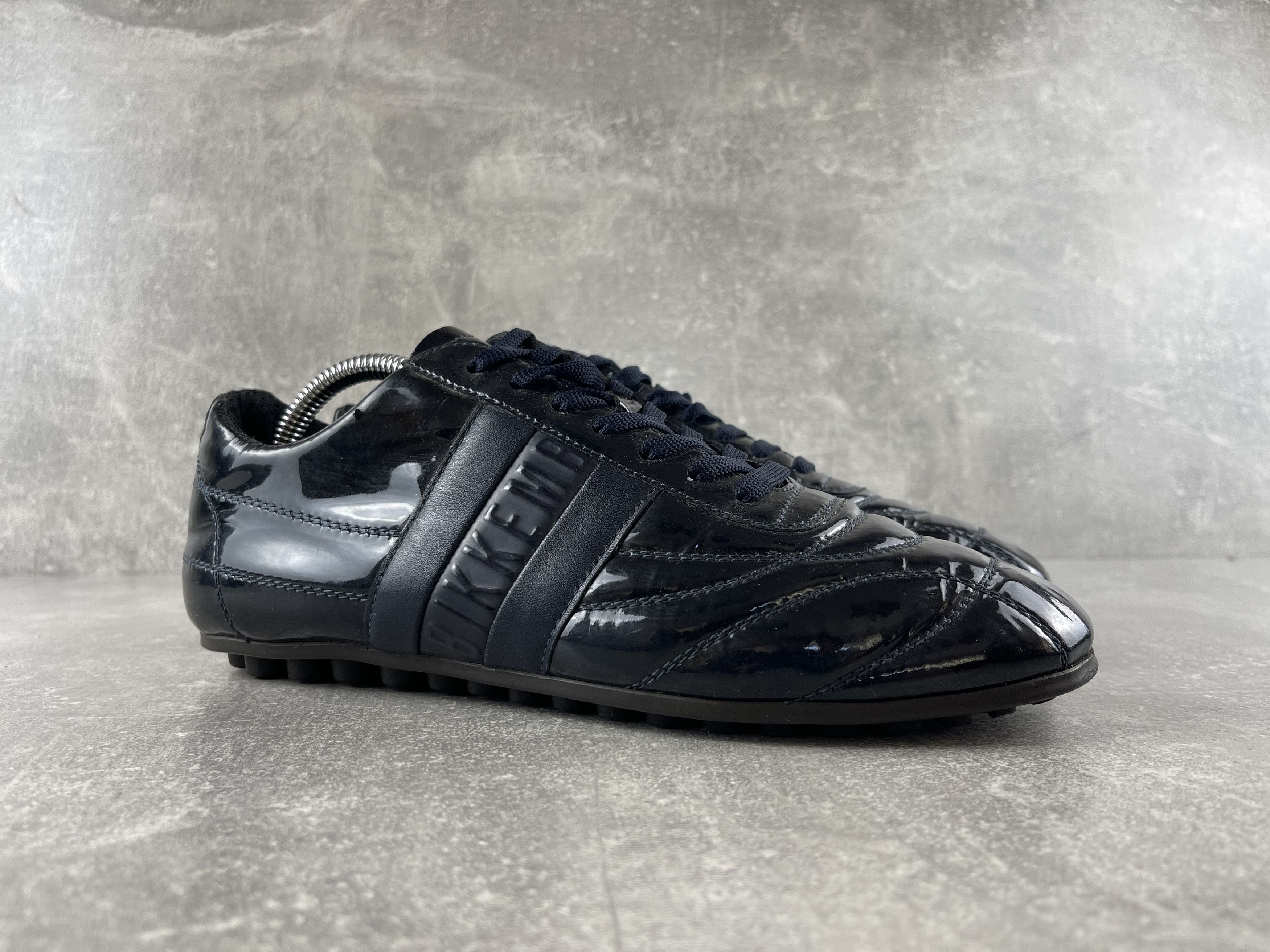 Dirk Bikkembergs Bikkembergs patent leather navy blue trainers sneakers Size US 9 / IT 39 - 3 Thumbnail