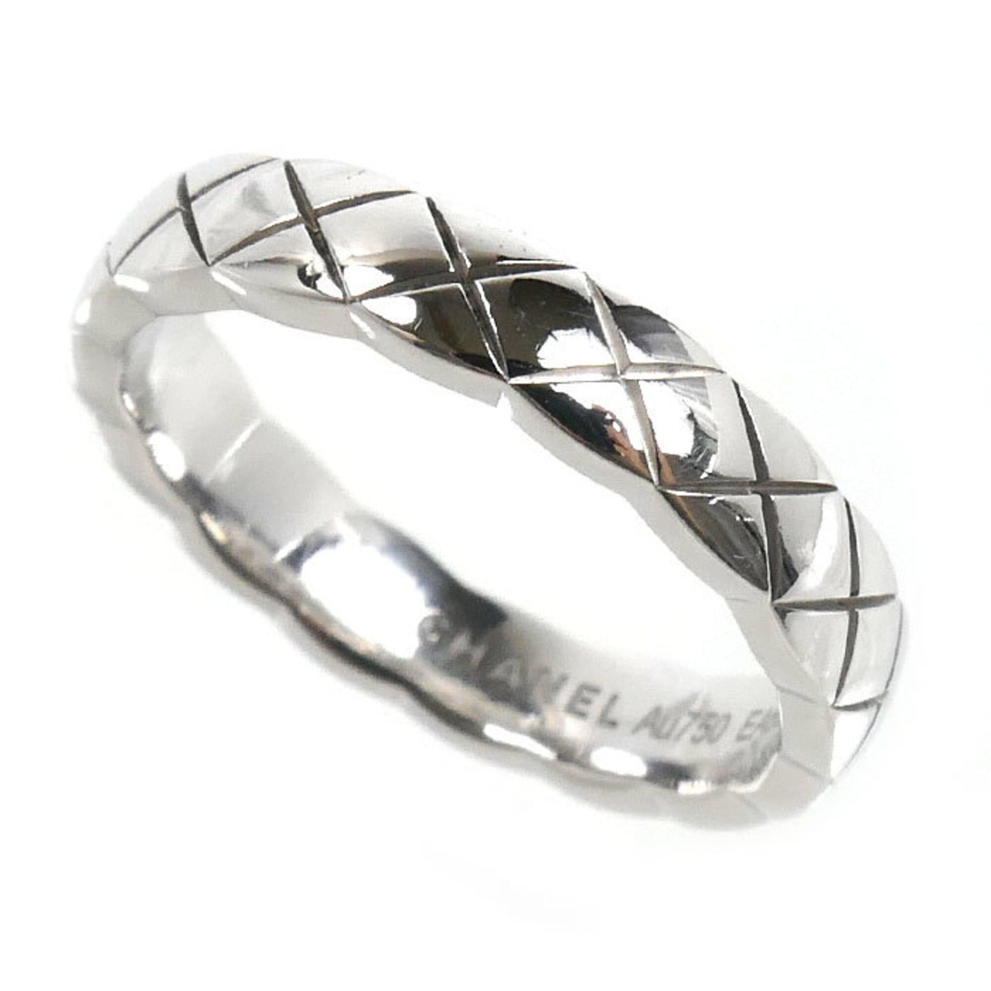 Chanel CHANEL 18KWG White Gold Coco Crush Ring J11793 45 3.4g Women's Size ONE SIZE - 1 Thumbnail