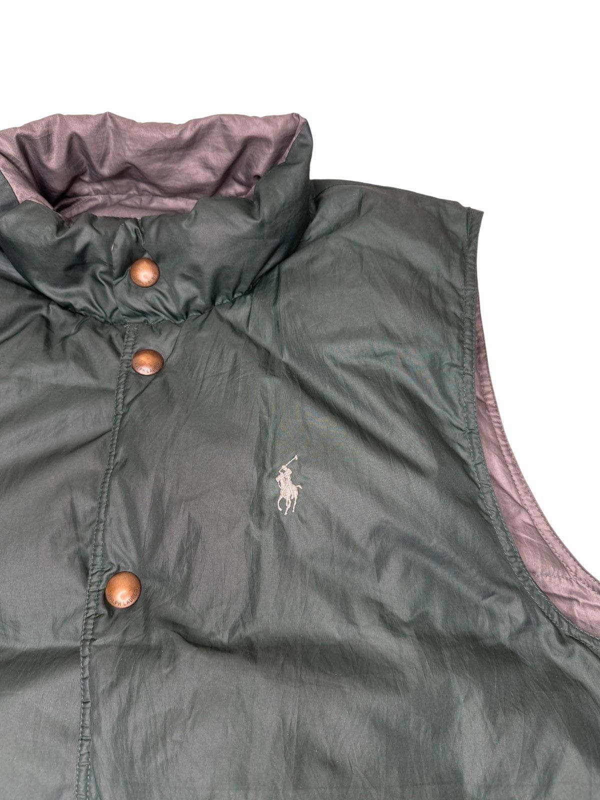 Polo Ralph Lauren Polo Ralph Lauren Reversible Down Puffer Vest Green Gray M Size US M / EU 48-50 / 2 - 12 Thumbnail