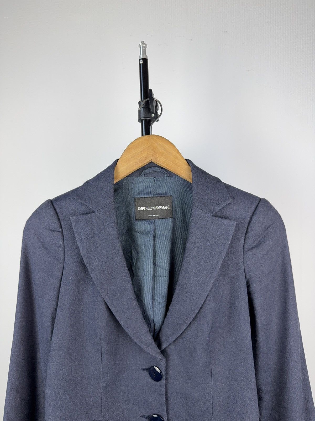 Emporio Armani Vintage Luxury 00s Emporio Armani Blue Blazer Retro 38 size Size S / US 4 / IT 40 - 2 Thumbnail