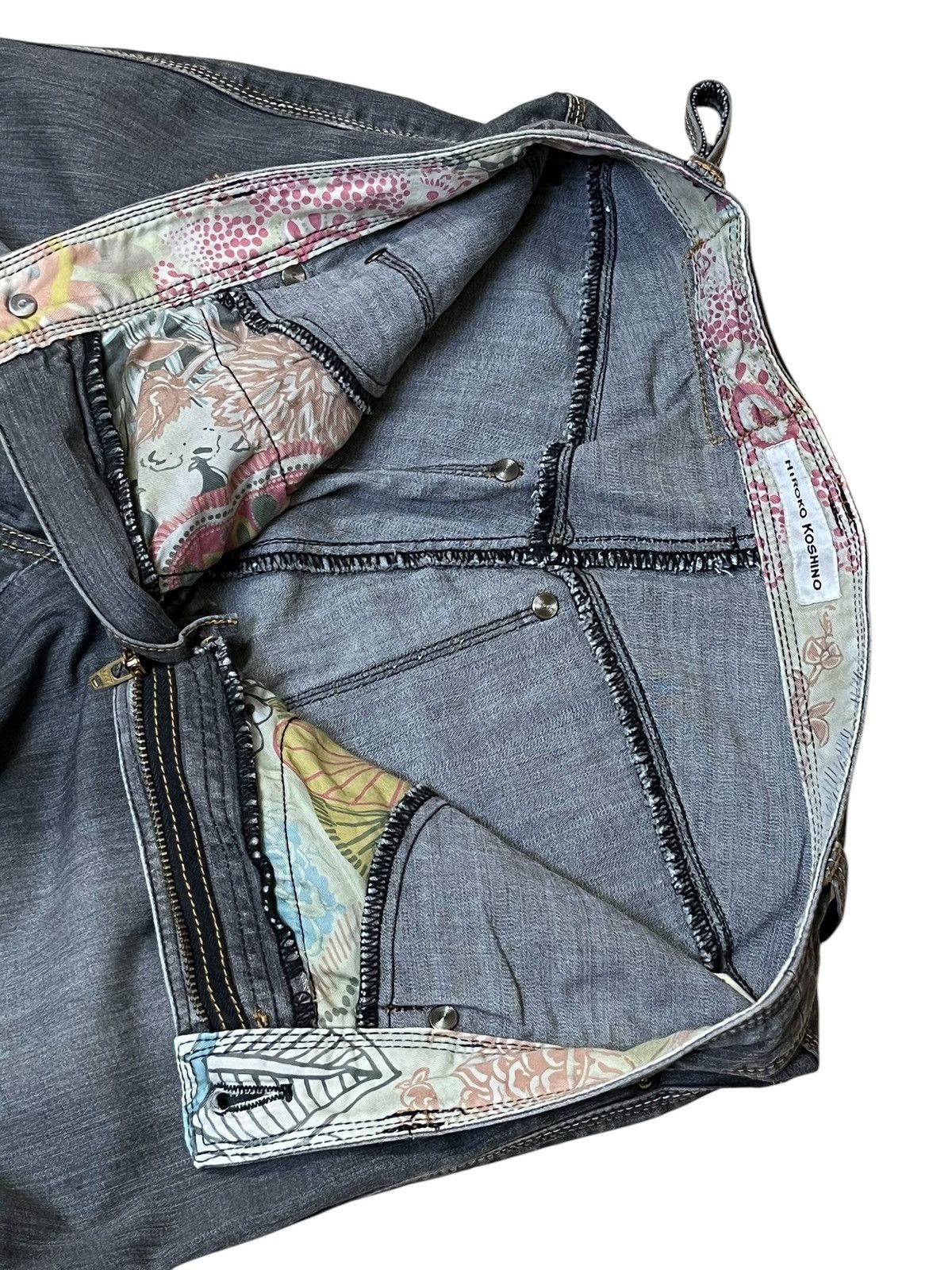 Hiroko Koshino Homme JAPANESE CULTURE “HIROKO KOSHINO” WITH STUDDED FLARED JEANS Size US 29 - 12 Thumbnail
