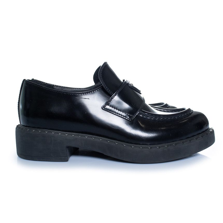 Prada Prada, black high shine leather loafers Size US 9 / IT 39 - 4 Thumbnail