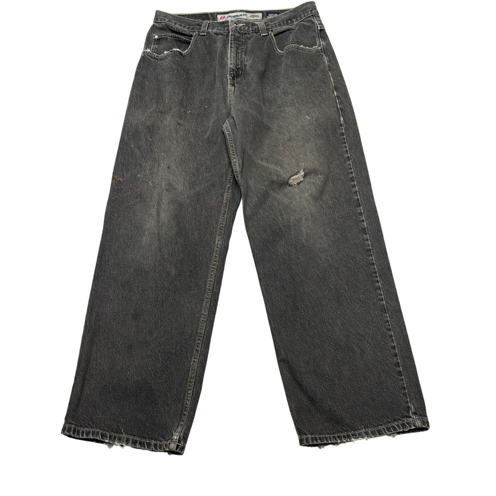 Anchor Blue × Vintage Vintage Y2K Anchor Blue Big Baggy Jeans Men's 34x30 Skater Size US 34 / EU 50 - 1 Thumbnail