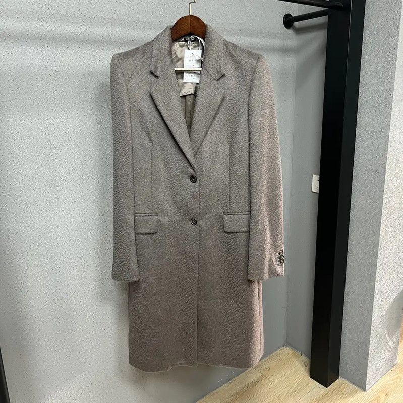 Maison Margiela Gray Wool Alpaca Women's Coat 0089