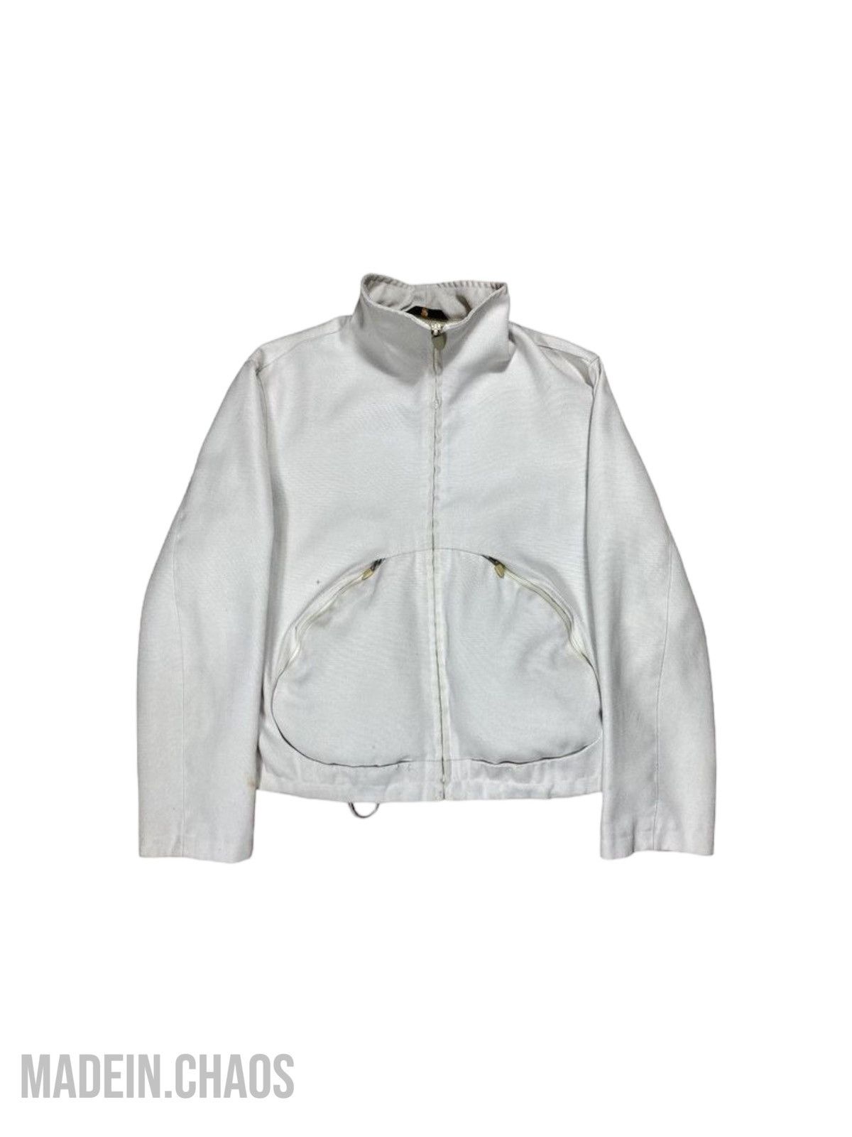 image of Mandarina Duck Late 90’S Egg Pockets Jacket in White, Men's (Size Medium)