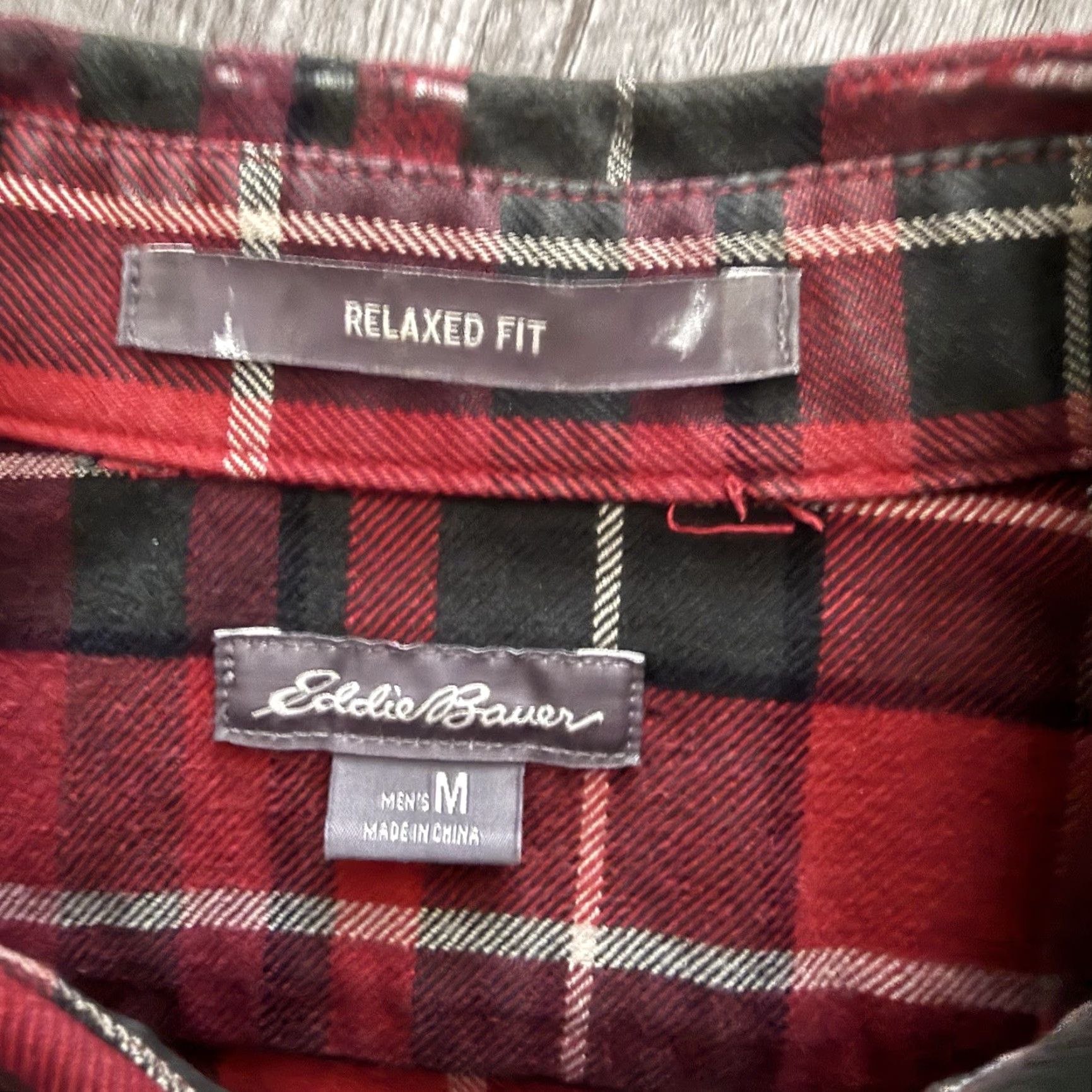 Eddie Bauer Eddie Bauer Flannel Shirt Mens Medium Red Plaid Button-Up Cotton Shirt Size US M / EU 48-50 / 2 - 2 Thumbnail