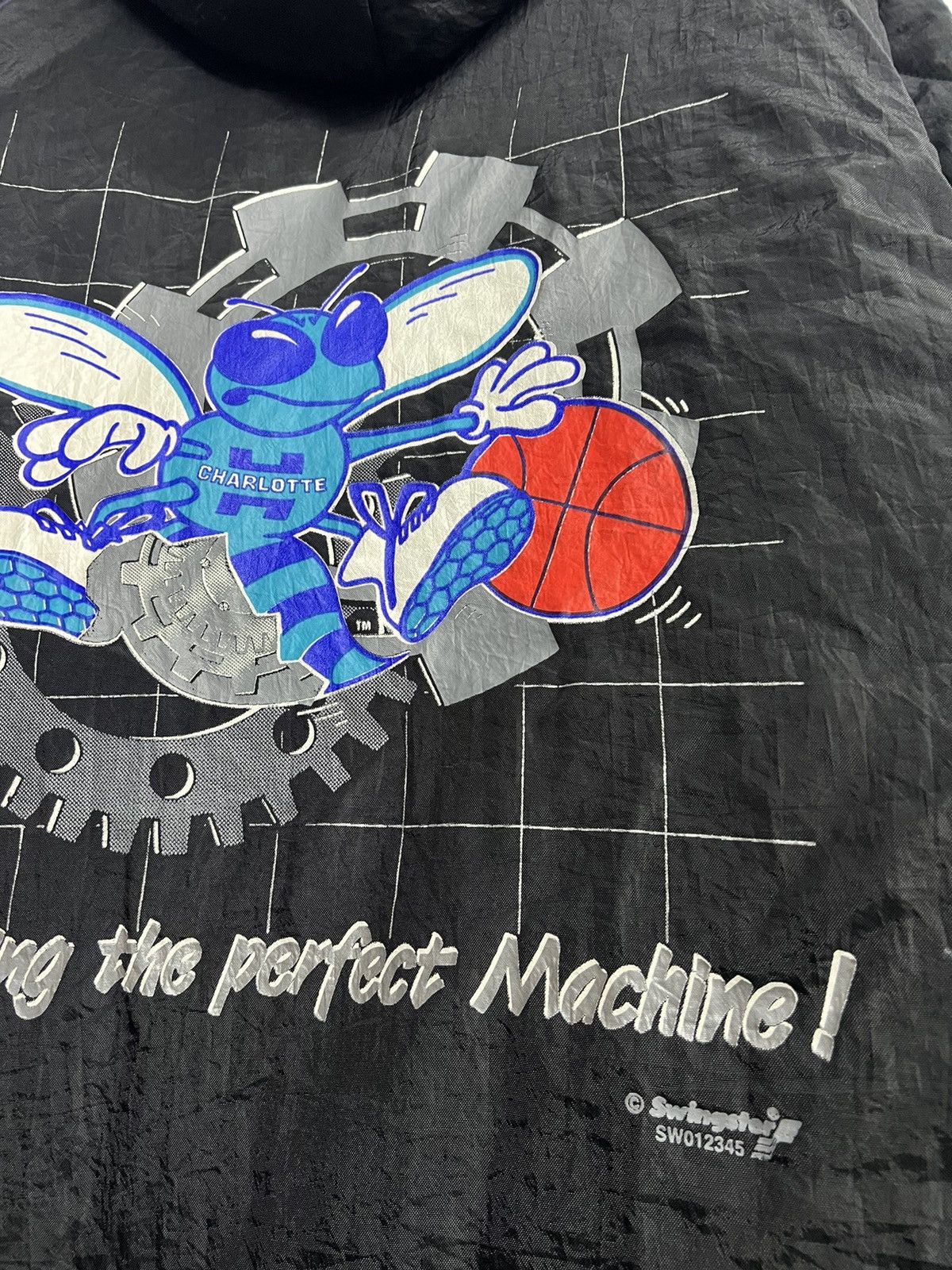 NBA × Vintage Vintage 90s NBA Charlotte Hornets Swingster Jacket Size US L / EU 52-54 / 3 - 13 Thumbnail