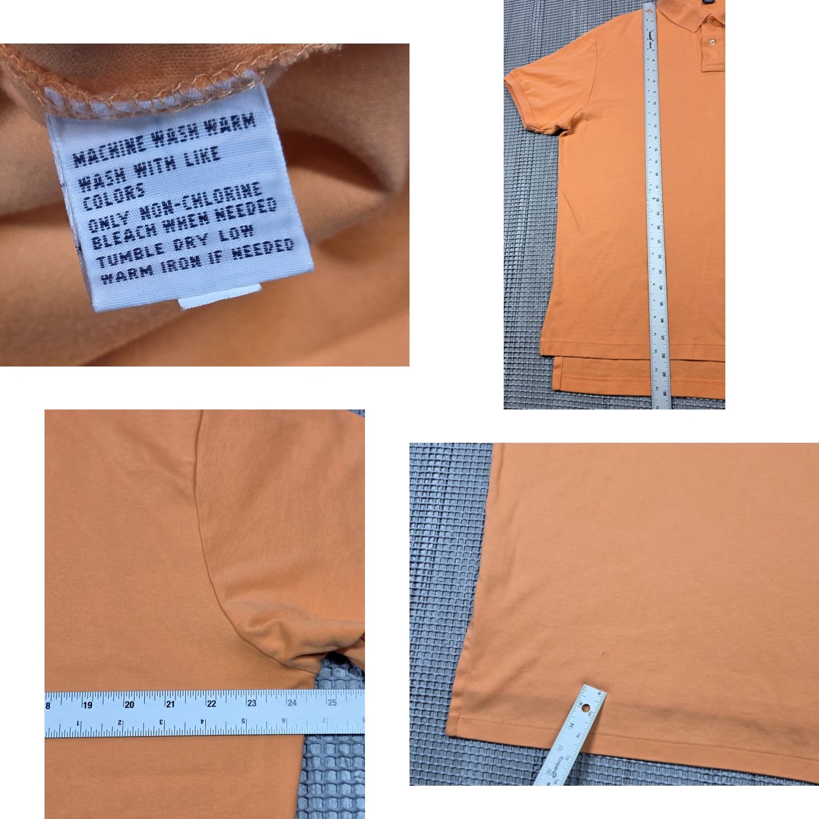 Polo Ralph Lauren VTG Ralph Lauren Polo Shirt XL Short Sleeve Orange Mens Soft Touch Teal Pony Size US XL / EU 56 / 4 - 8 Thumbnail