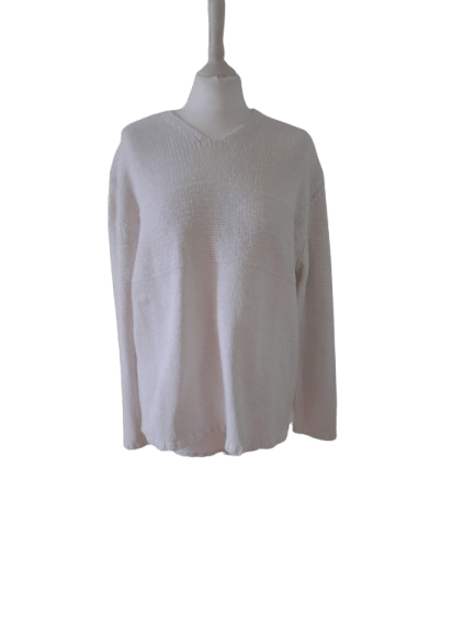 Valentino White Wool Knit Valentino Sweater Size L / US 10 / IT 46 - 3 Thumbnail