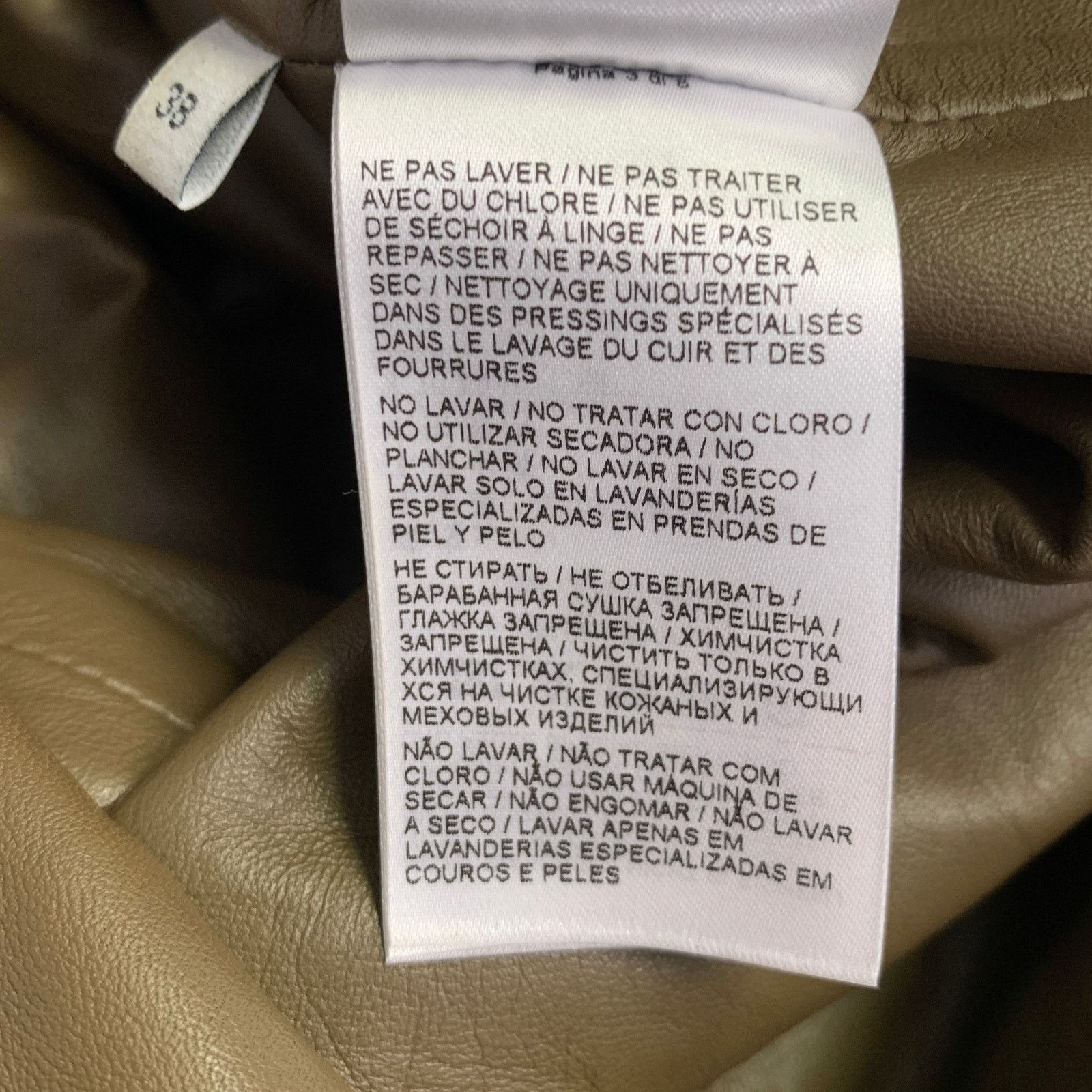 Bottega Veneta BOTTEGA VENETA 2 Green Olive Lambskin Leather Pencil Skirt Size 26" / US 2 / IT 38 - 6 Thumbnail