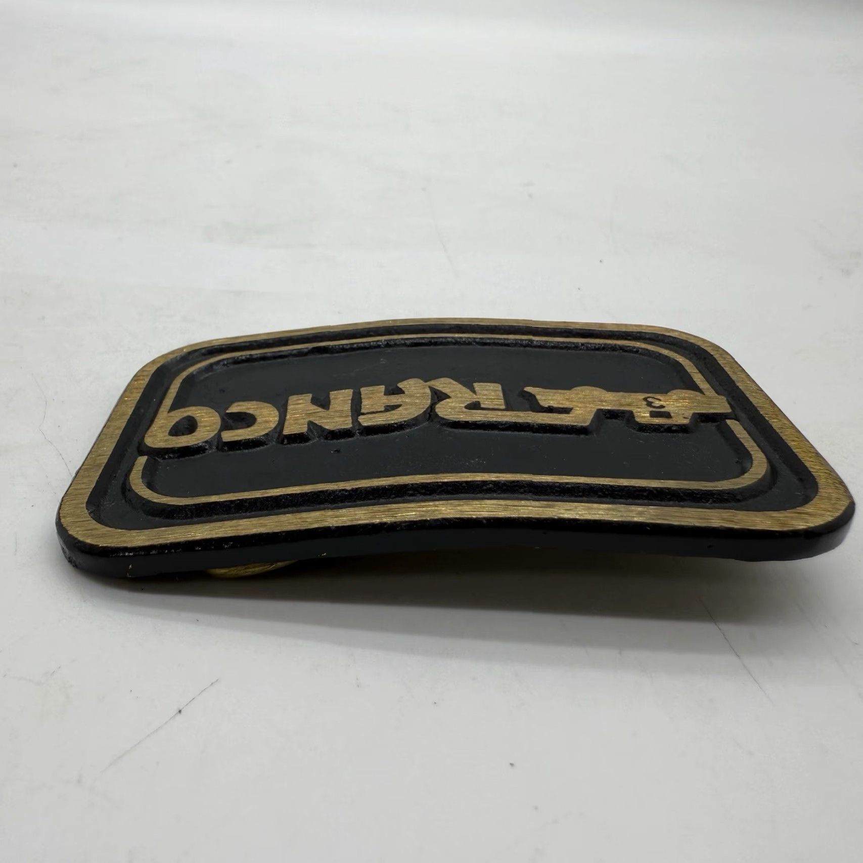 Vintage VINTAGE DynaBuckle Belt Buckle Trucker Promo Brass Gold & Black 1980s-90s Vehicles/Transportation Adults Unisex Size ONE SIZE - 7 Thumbnail