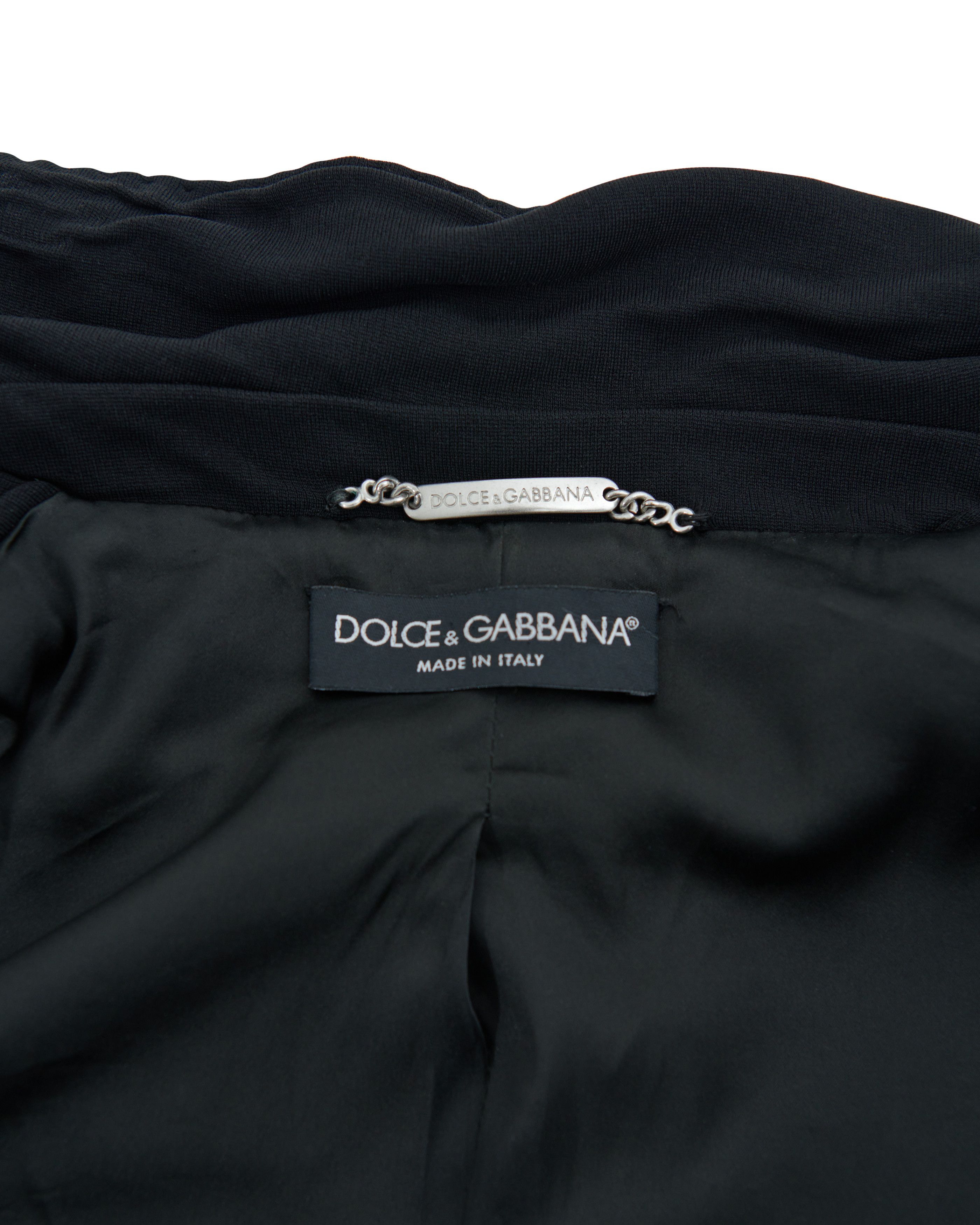 Dolce & Gabbana S/S 2003 Black ruched jacket Size M / US 6-8 / IT 42-44 - 9 Thumbnail