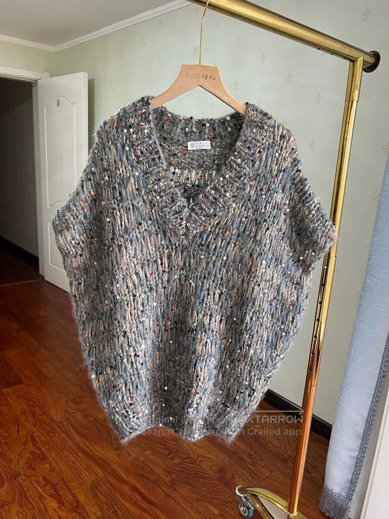 Brunello Cucinelli Brunello Cucinelli Glitter Opera Vest Size S / US 4 / IT 40 - 2 Thumbnail