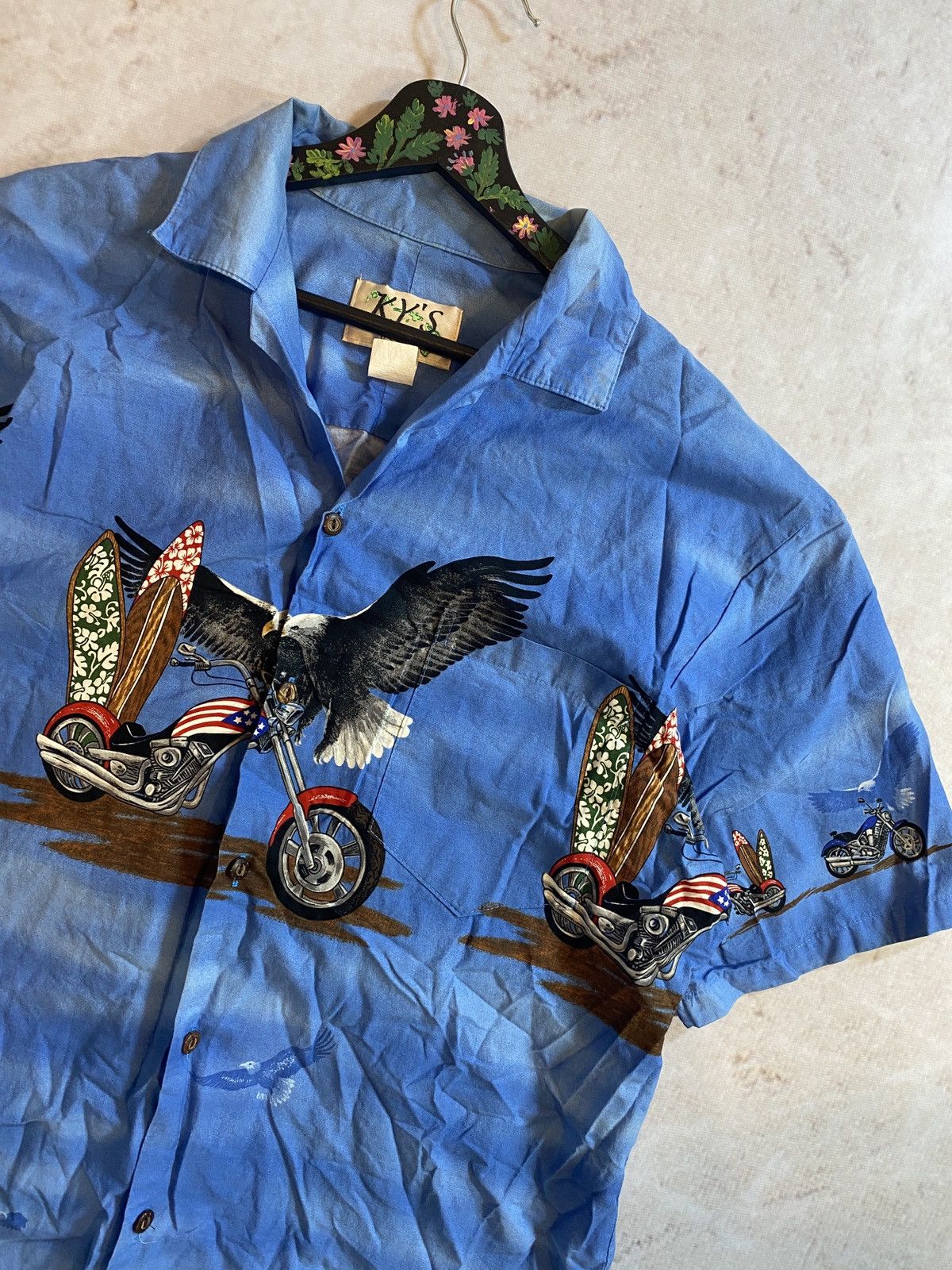 Other Crazy Vintage USA Moto MAMBO style Hawaiian Shirt Size US L / EU 52-54 / 3 - 2 Thumbnail