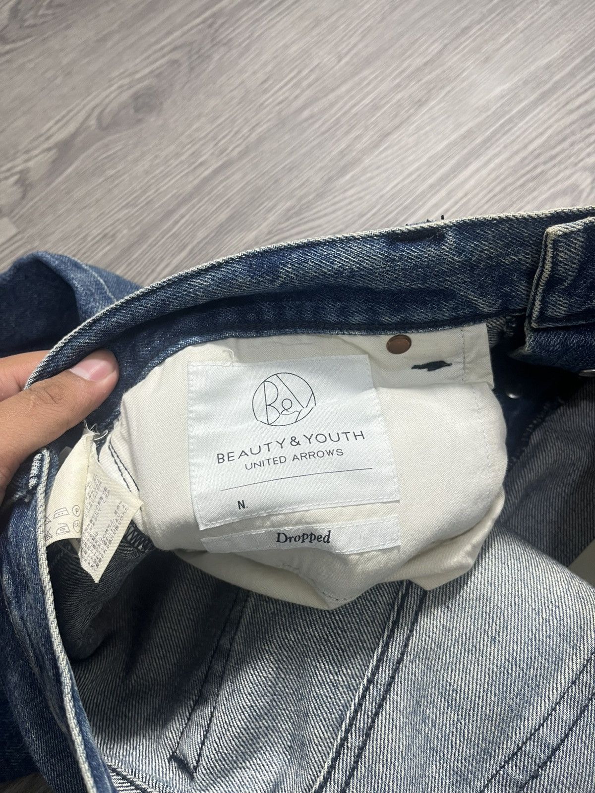 Japanese Brand 🇯🇵 Distressed Beauty & Youth United Arrows Selvedge Jeans Size US 32 / EU 48 - 9 Thumbnail