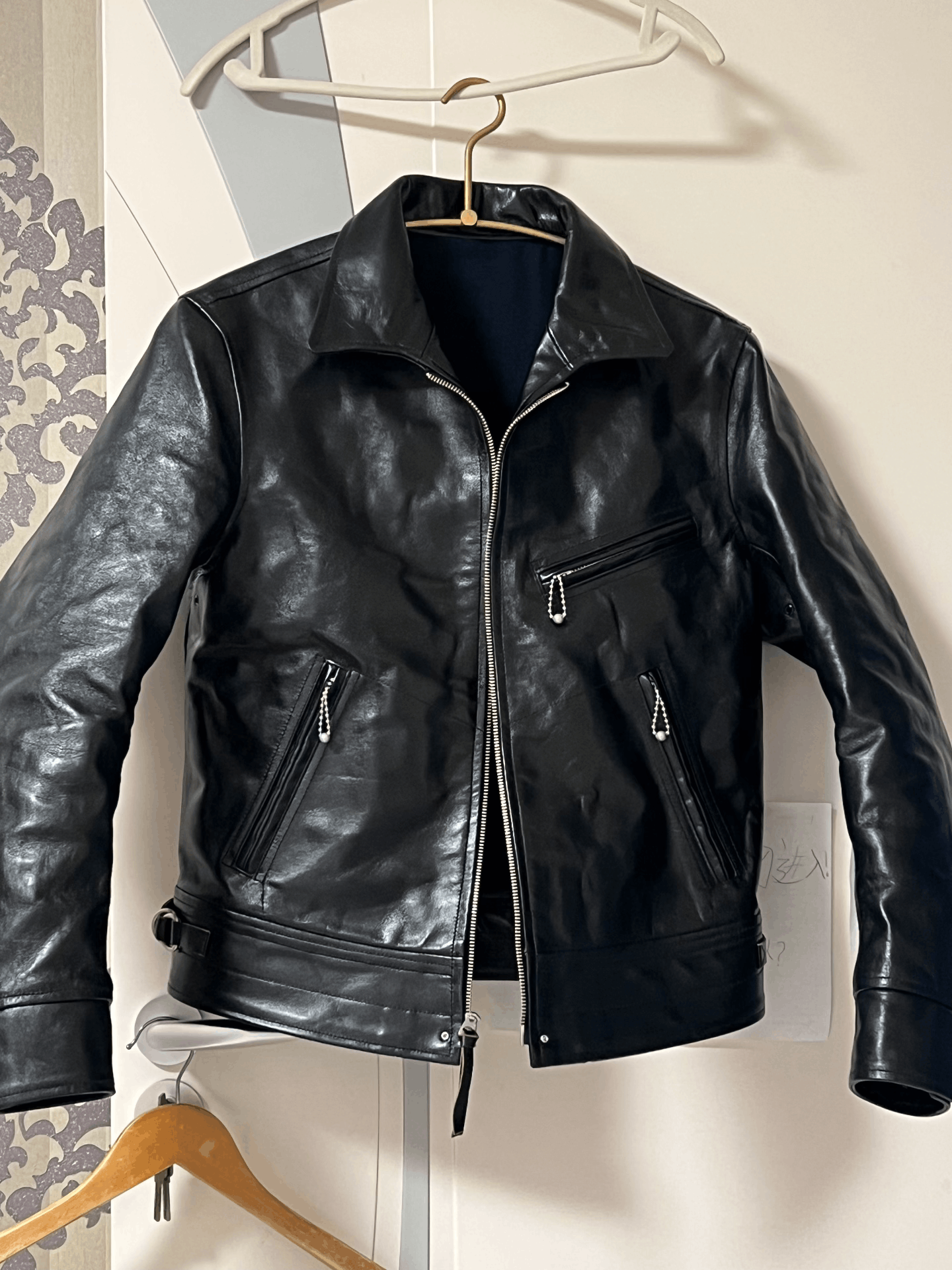 Japanese Brand Black Leather Jacket by Haijue Size US M / EU 48-50 / 2 - 1 Thumbnail
