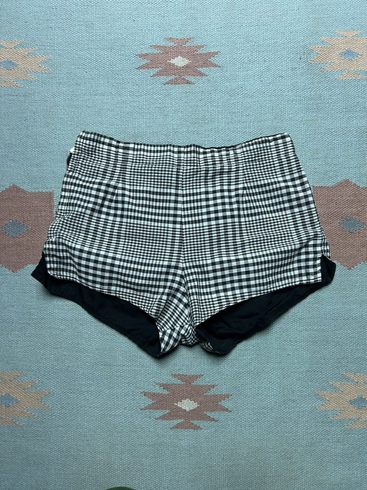 Vintage Vtg 40s reversible cabana shorts jantzen plaid rayon RARE 30 Size US 30 / EU 46 - 1 Thumbnail