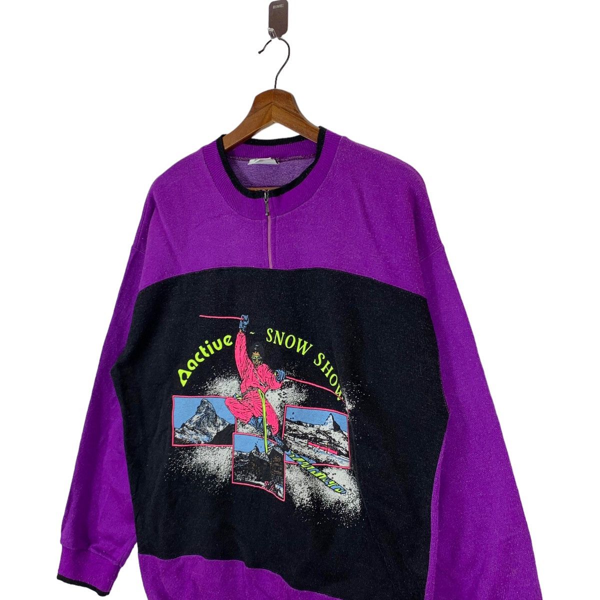 Vintage VINTAGE SKIWEAR ACTIVE SNOW SHOW HALF ZIP SWEATER Size US M / EU 48-50 / 2 - 3 Thumbnail