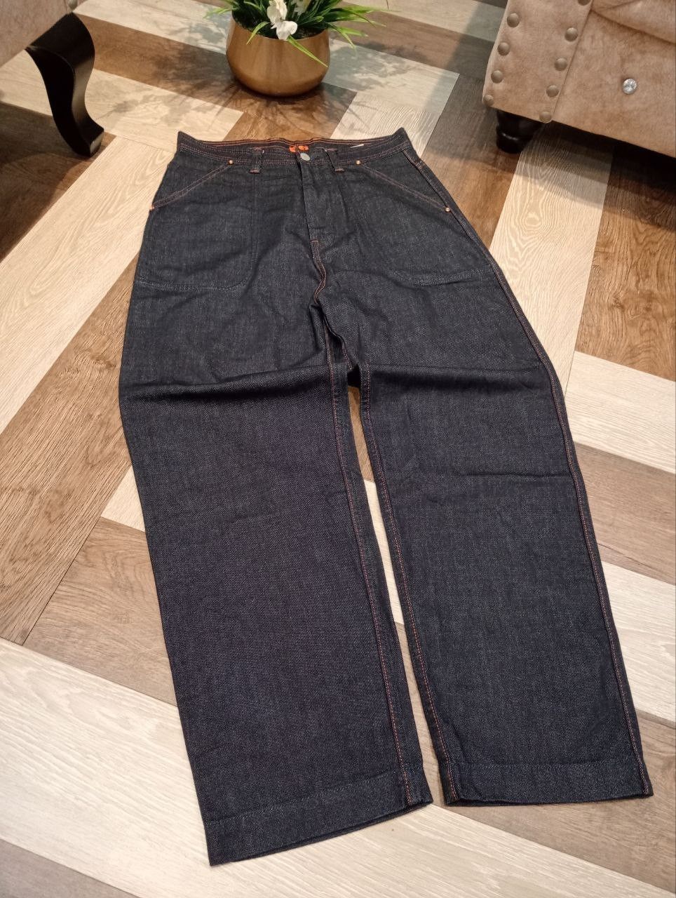Hiroshi Kato KATO TOOL PROJECT JAPAN INDIGO DENIM PANTS Size US 29 - 3 Thumbnail