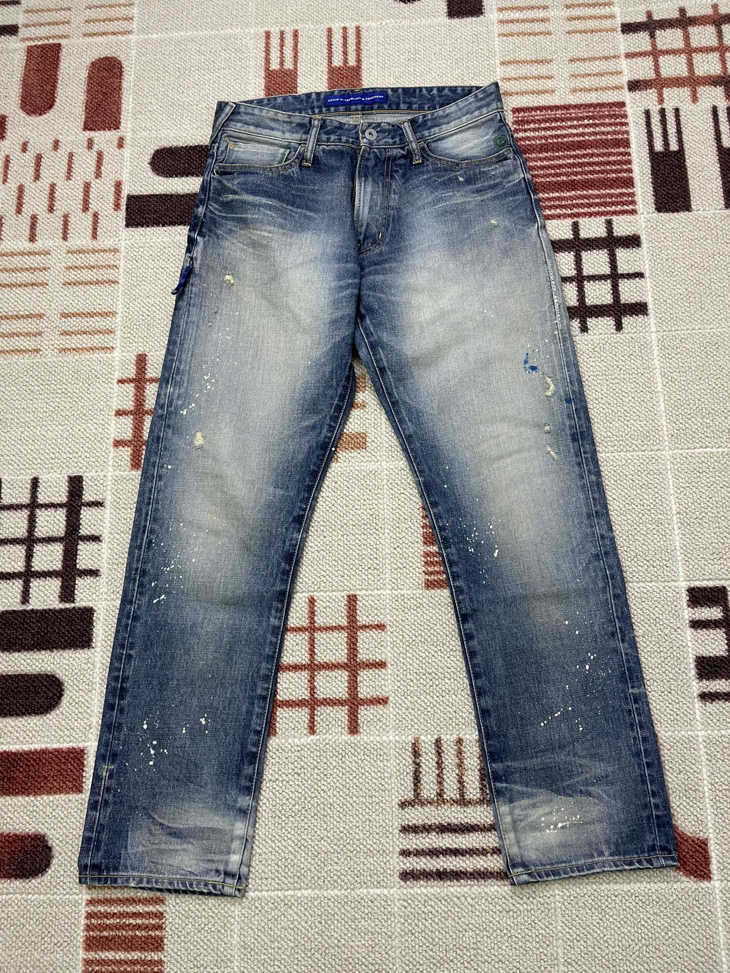 Vanquish VANQUISH x FRAGMENT Distressed Jeans Yellow Wash Splatter Size US 30 / EU 46 - 1 Thumbnail