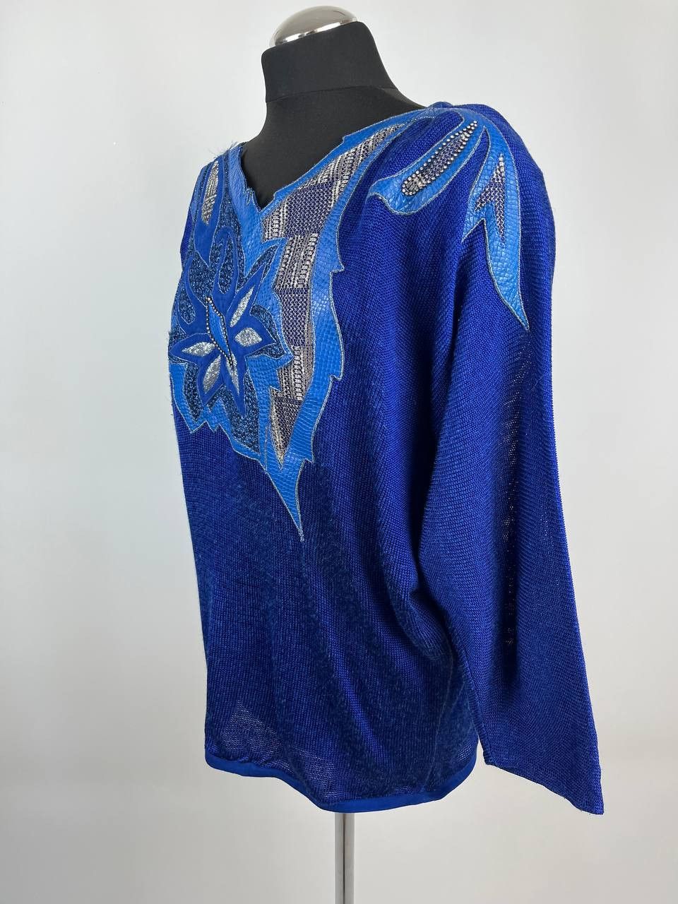 Roberto Cavalli Roberto Cavalli Firenze Sweater Genuine Leather Applique Size XL / US 12-14 / IT 48-50 - 2 Thumbnail