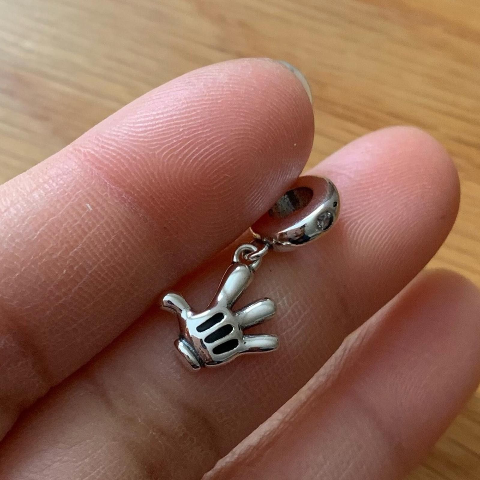 Other NWOT Mickey Mouse Glove Dangle Charm Sterling Silver 925 Size ONE SIZE - 6 Thumbnail