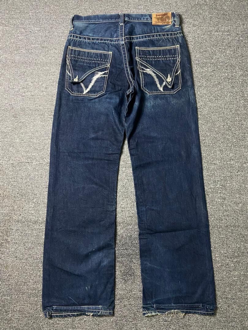 Japanese Brand DRAGON SPIRAL Baggy Style Denim Jeans (136) Size US 34 / EU 50 - 2 Thumbnail