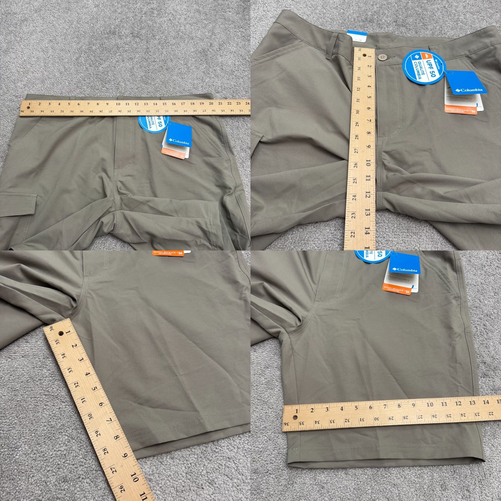 Tommy Bahama Columbia Battle Ridge Flex Omni-Shade UPF 50 Cargo Shorts Mens 36 Gray Outdoor Size US 36 / EU 52 - 9 Thumbnail