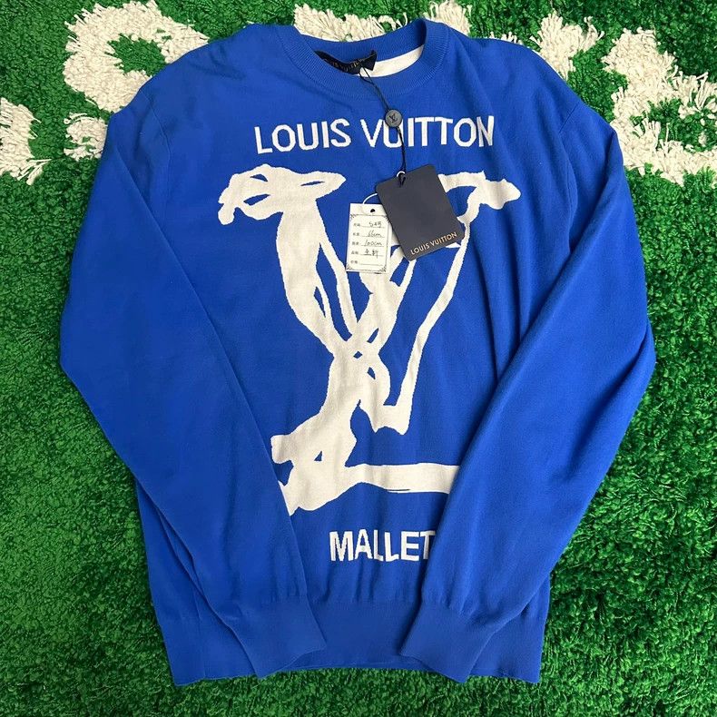Louis Vuitton Louis Vuitton White and Blue long sleeves 2502-Nextarrow Size US S / EU 44-46 / 1 - 1 Thumbnail