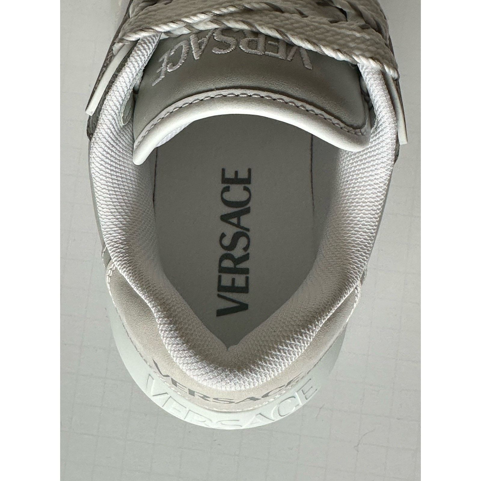 Versace Versace Odissea Leather White/Gray Sneakers 10 US 1015437 Size US 10 / EU 43 - 11 Thumbnail