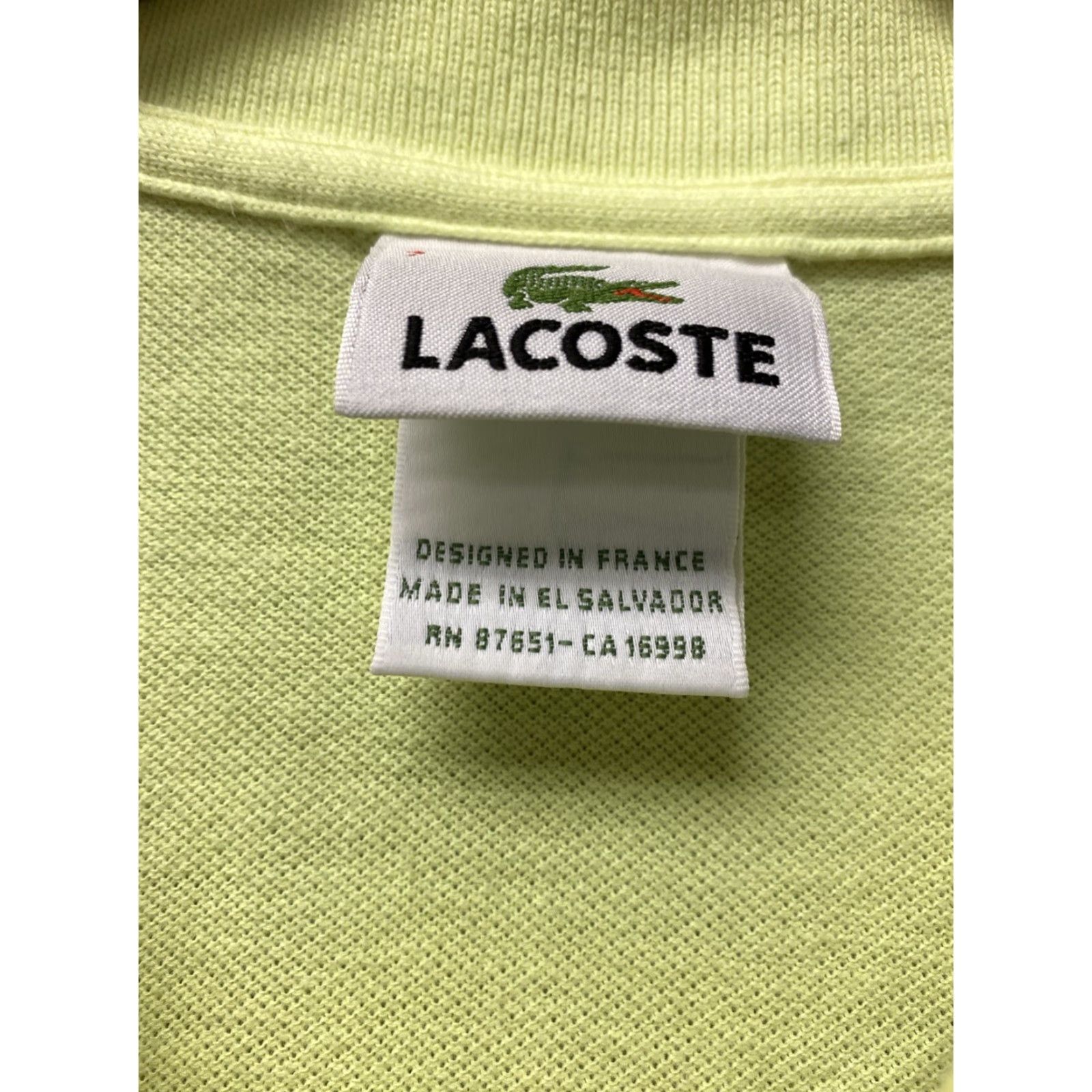 Lacoste Lacoste Polo Shirt Men 2XL Short Sleeve Lime Neon 100% Cotton Slim Fit Summer Comfort Size US XXL / EU 58 / 5 - 4 Thumbnail