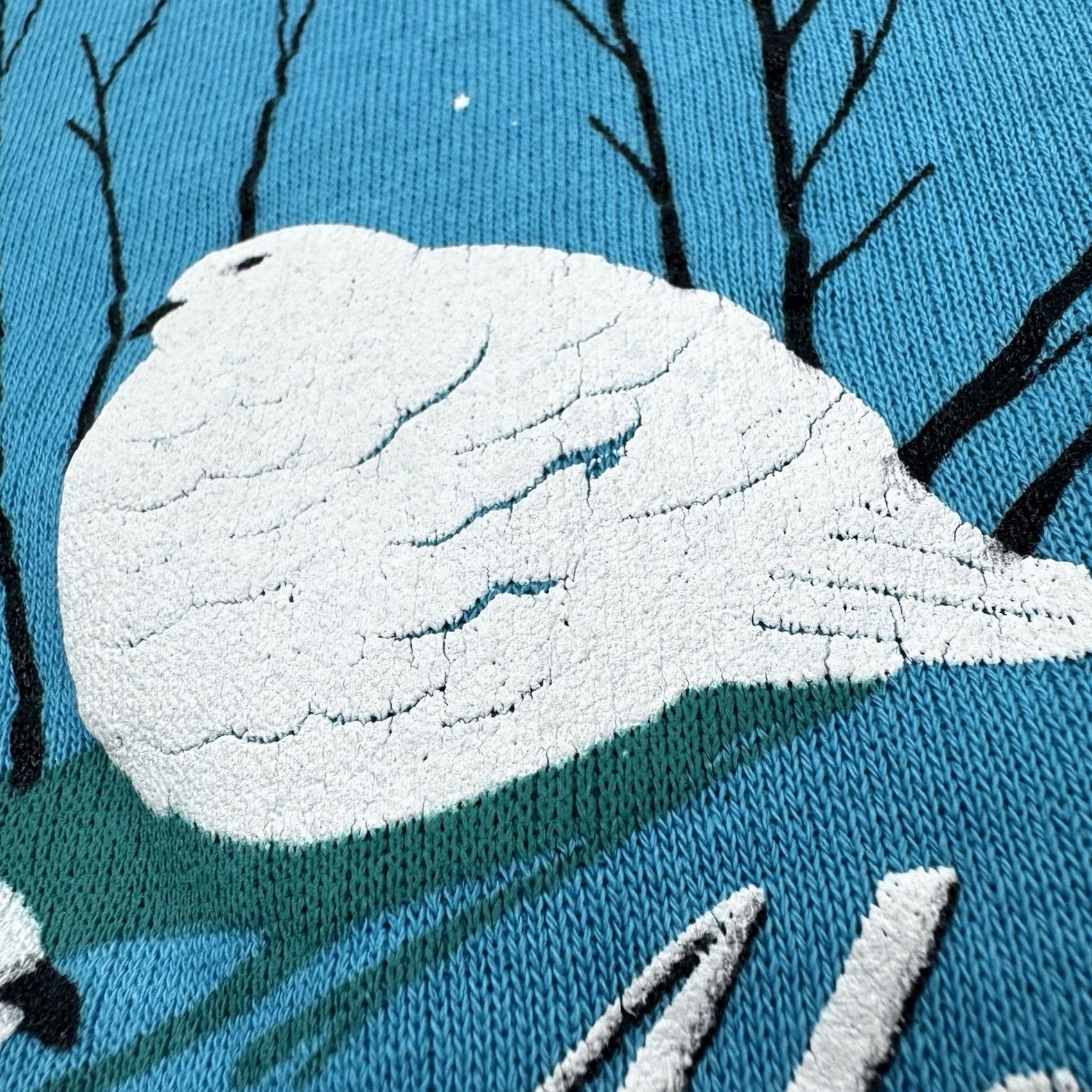 Vintage VINTAGE Alaska Doves Nature Sweatshirt Mens Adult Medium Blue 80s Raglan Cotton Blend Pullover Night? Size US M / EU 48-50 / 2 - 7 Thumbnail