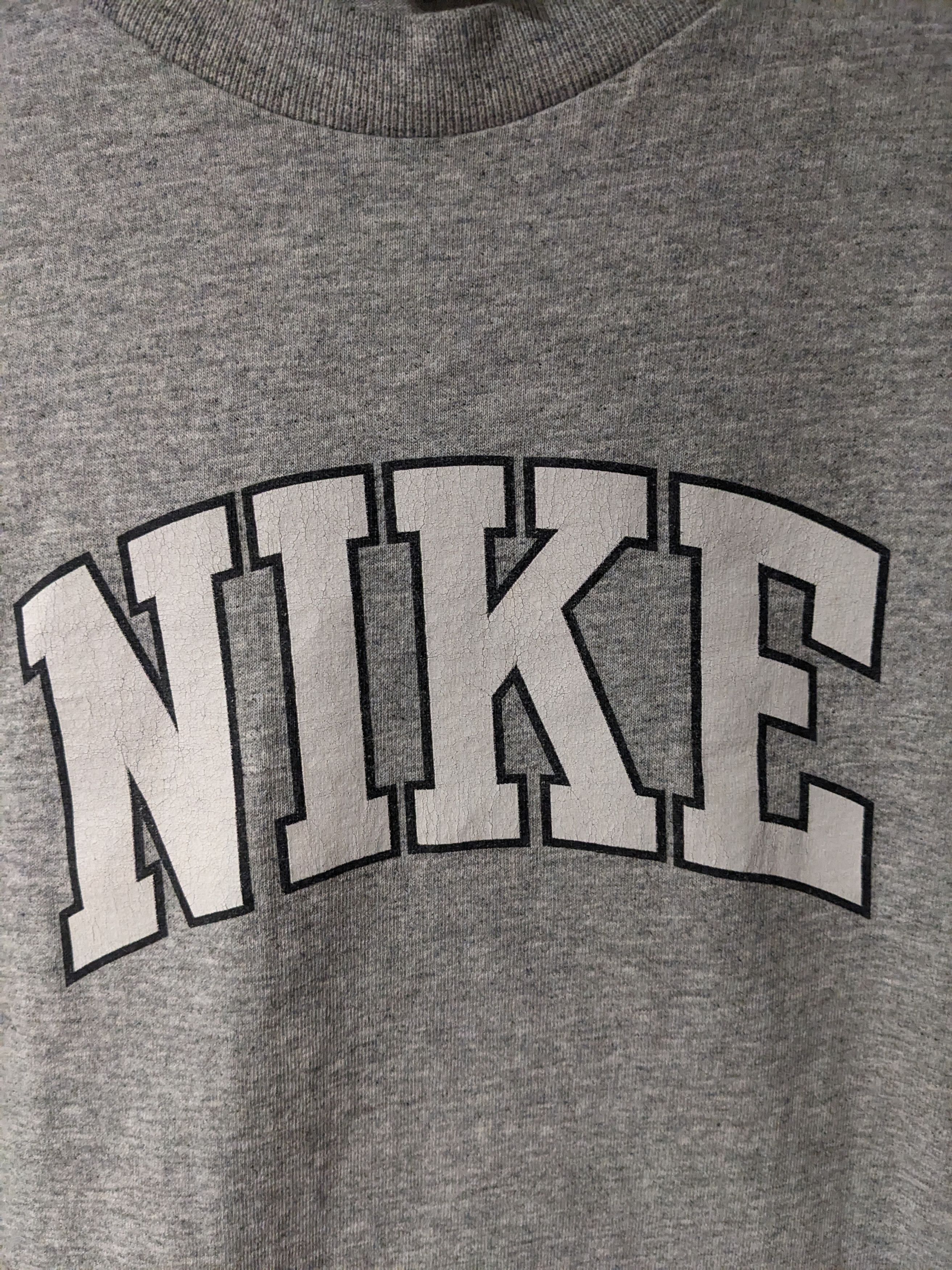 Nike × Vintage Vintage Y2K Nike Spell Out Logo Gray Large T-Shirt Size US L / EU 52-54 / 3 - 2 Thumbnail