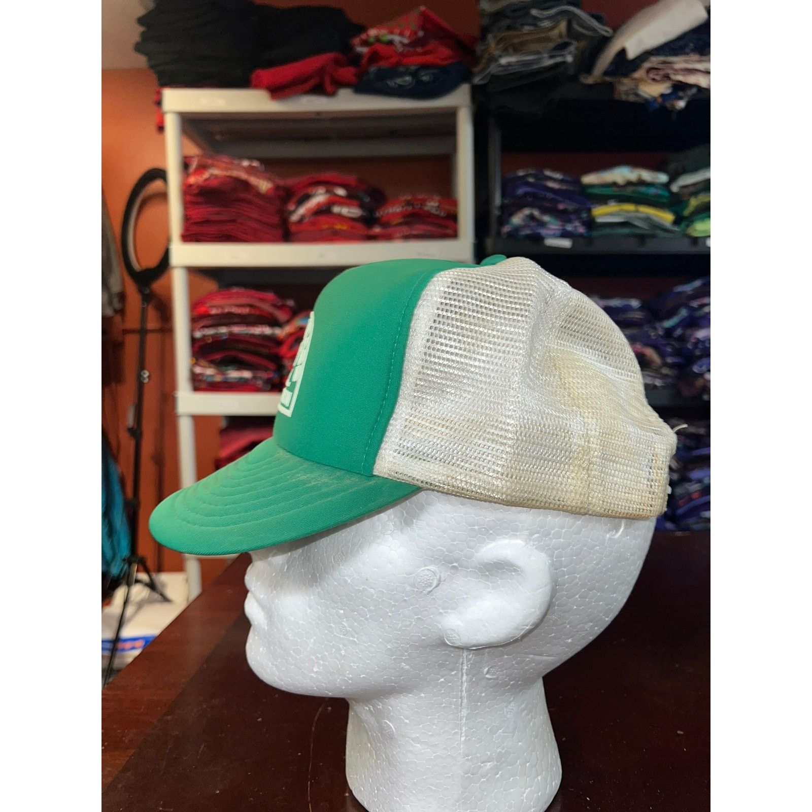 Vintage Vintage Bass Hat Sport Association Green Snapback Cap Worn Size ONE SIZE - 4 Thumbnail