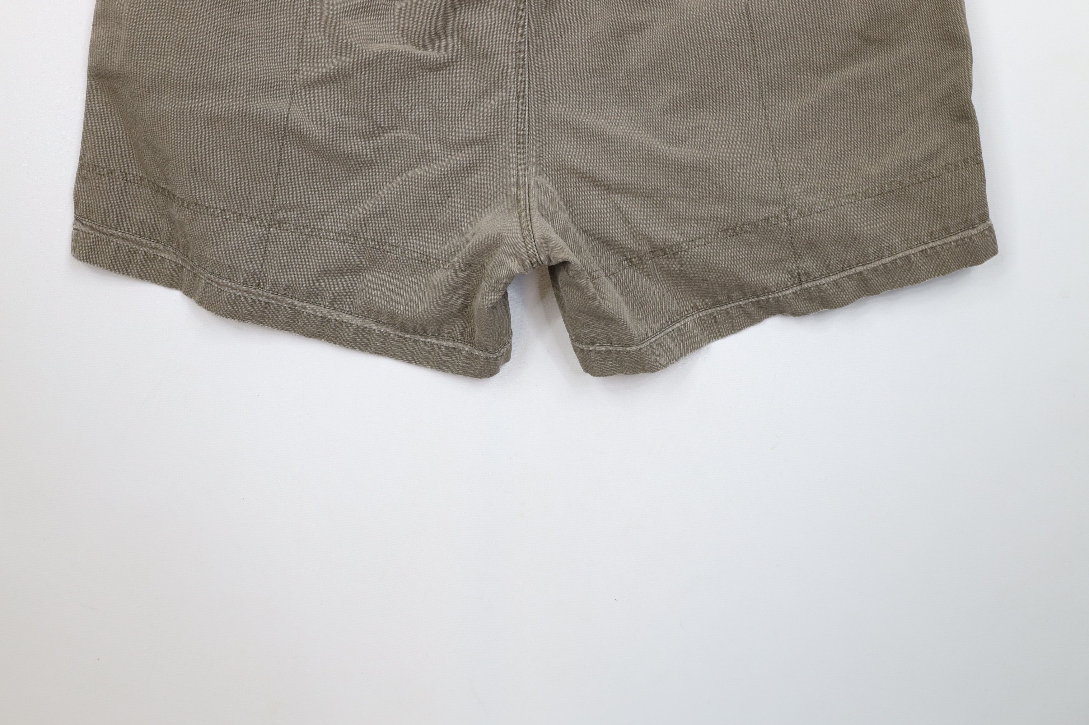 Cabelas × Vintage Vintage 90s Cabelas Canvas Above Knee Cargo Shorts Brown Size US 40 / EU 56 - 12 Thumbnail