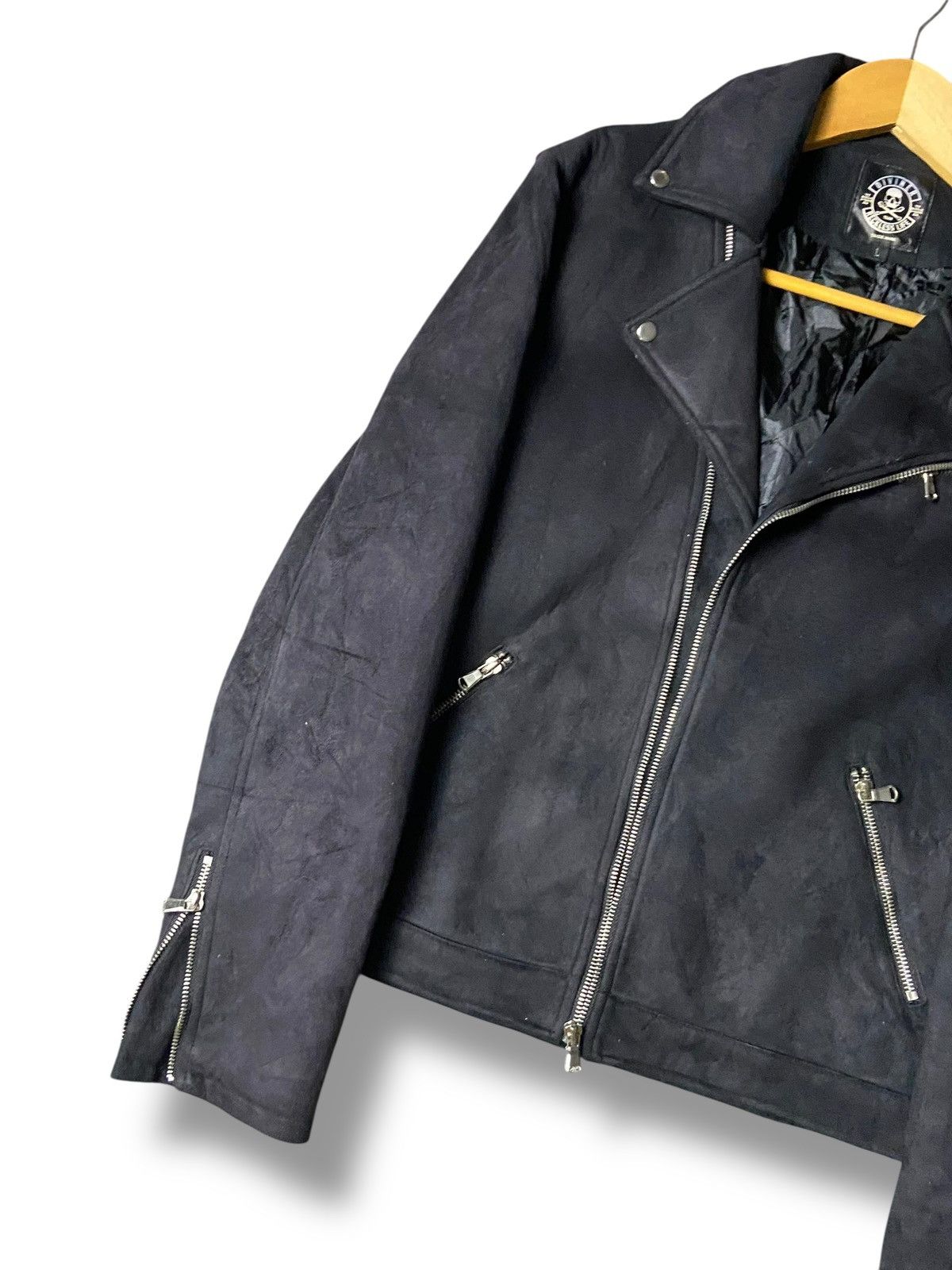 Japanese Brand DIVINER RECKLESS LIFE PUNK LEATHER SUEDE JACKET (139) Size US XXS / EU 40 - 6 Thumbnail