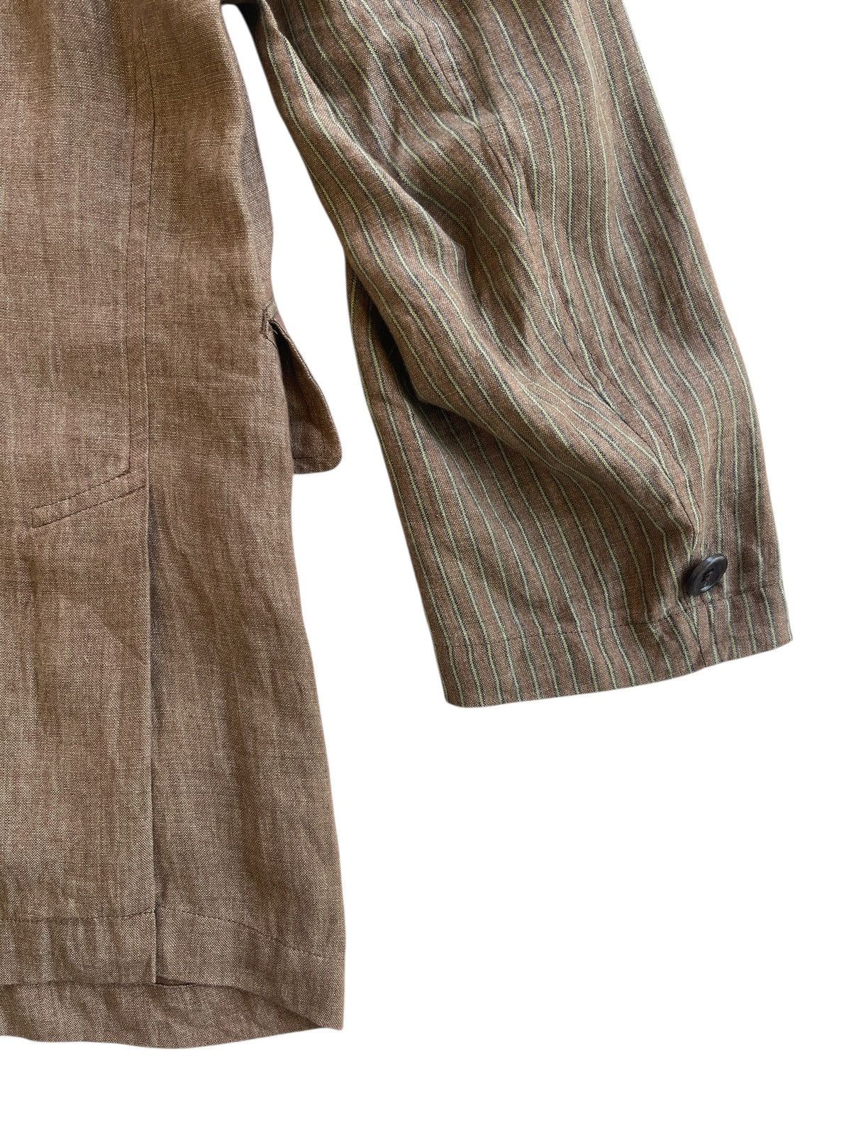 Christian Dior Monsieur Christian Dior Linen Hybrid Stripe Coat Size US M / EU 48-50 / 2 - 5 Thumbnail