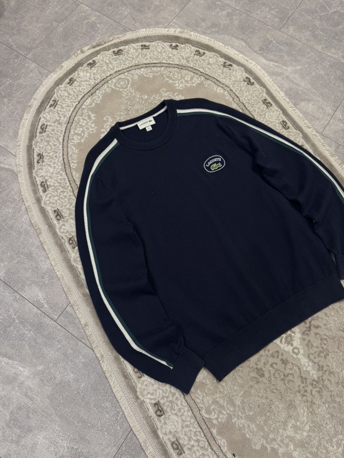 Lacoste Vintage Lacoste Striped Sweatshirt Crewneck Jumper Size US M / EU 48-50 / 2 - 2 Thumbnail