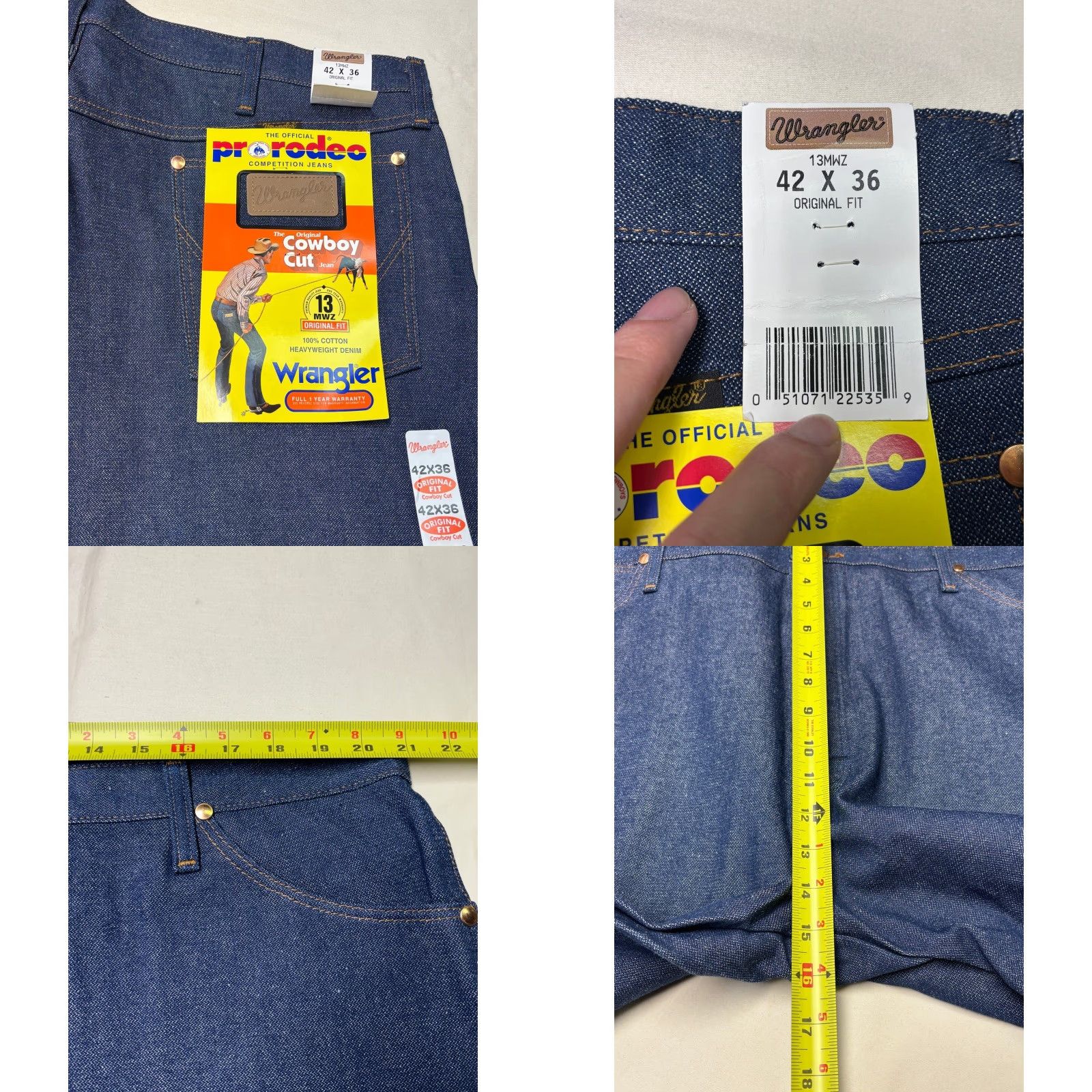 Wrangler VINTAGE Wrangler Cowboy Cut Competition Jeans Dark Wash 42x36 Mens Jeans Bootcut Heavyweight Denim 42 36 Blue Wrangler Cowboy Cut Size US 42 / EU 58 - 8 Thumbnail