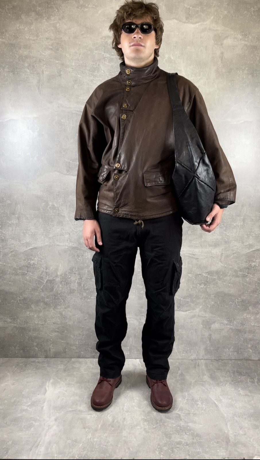Genuine Leather Vintage AN 2000 Paris Brown Leather Jacket 80s Size US M / EU 48-50 / 2 - 10 Thumbnail