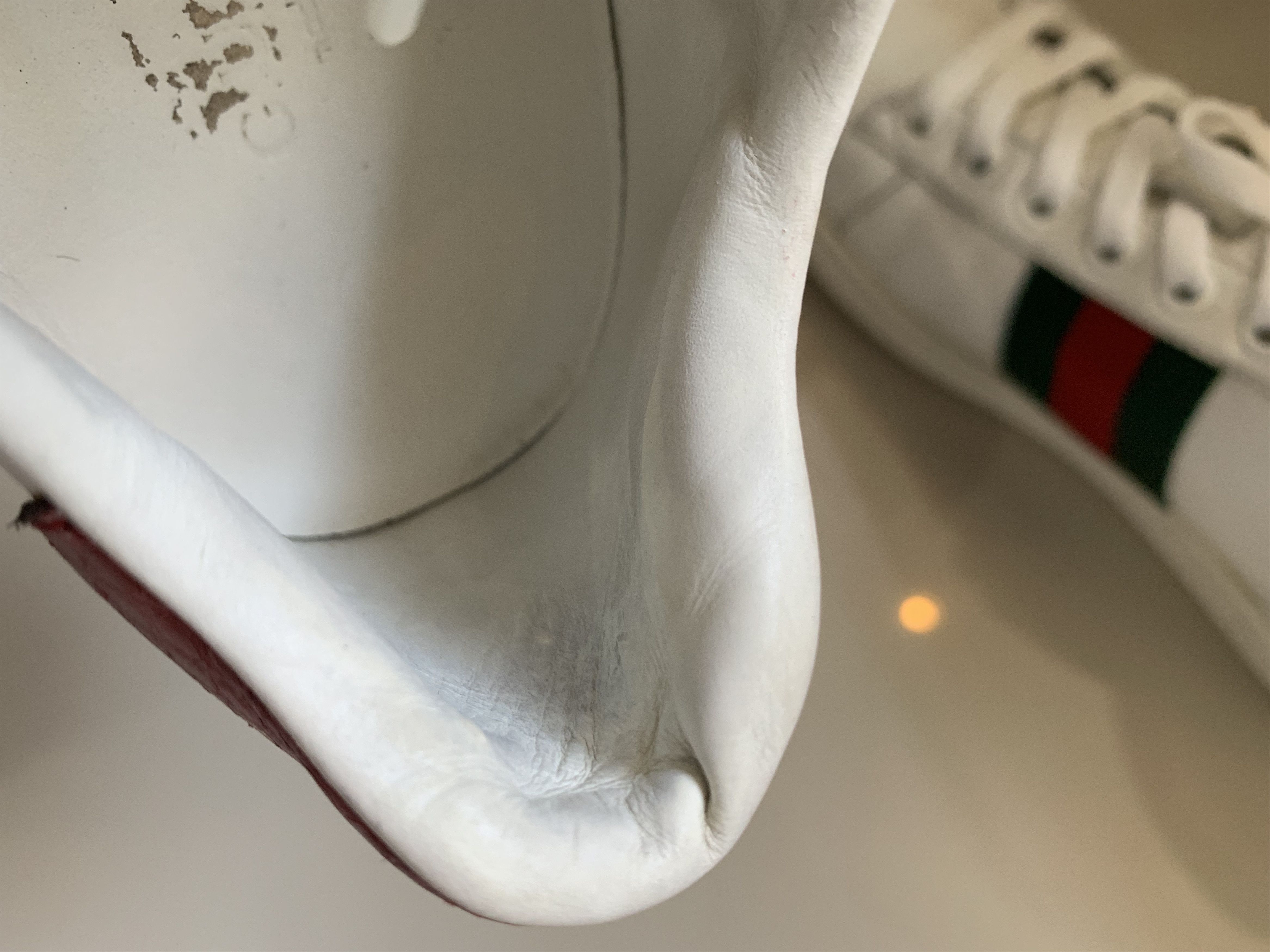Gucci Gucci White Leather Pearl Studded Ace Low Sneakers EU 35 Size US 5 / IT 35 - 16 Thumbnail
