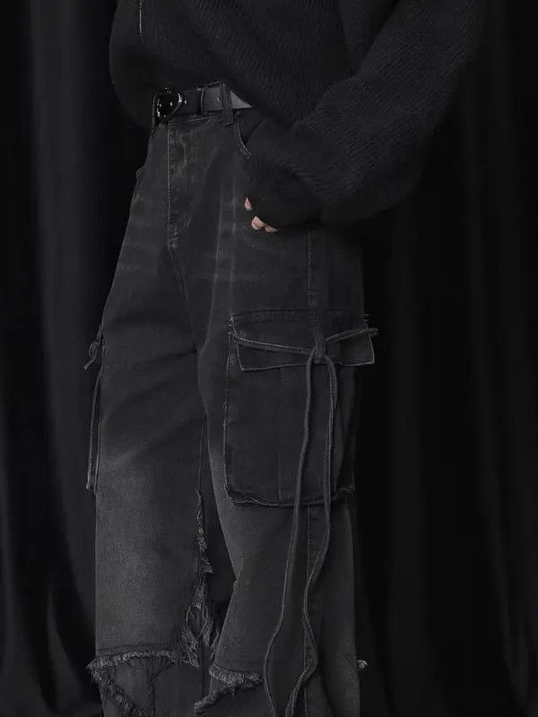 Japanese Brand Seiko x Aika Black wash street baggy jeans Size US 34 / EU 50 - 5 Thumbnail