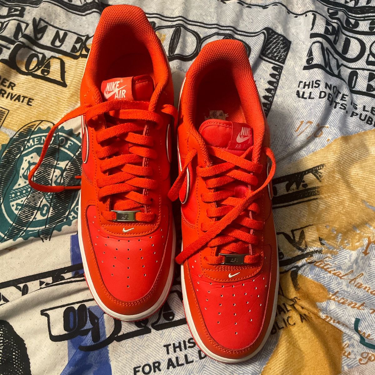 Nike Orange and red af1 Size US 11 / EU 44 - 1 Thumbnail