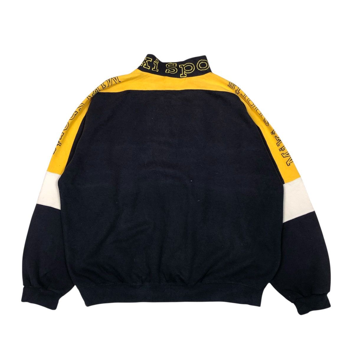 Japanese Brand 📌Half Zipper Sweatshirt Miki Sports Big Logo Size US L / EU 52-54 / 3 - 2 Thumbnail