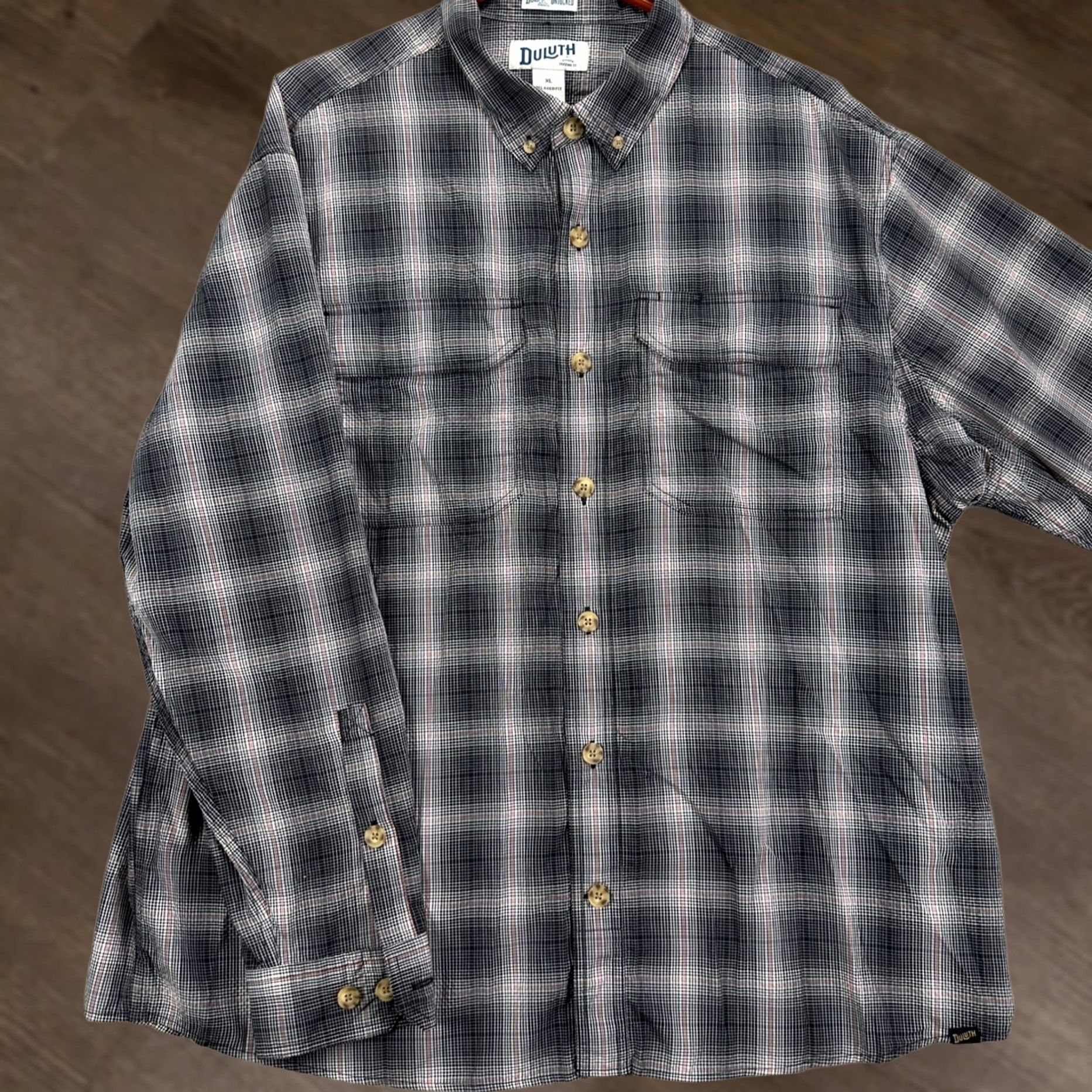 Duluth Trading Company Duluth Trading Co. Untucked Mens Convertible Shirt XL Blue Flap Pocket Size US XL / EU 56 / 4 - 1 Thumbnail
