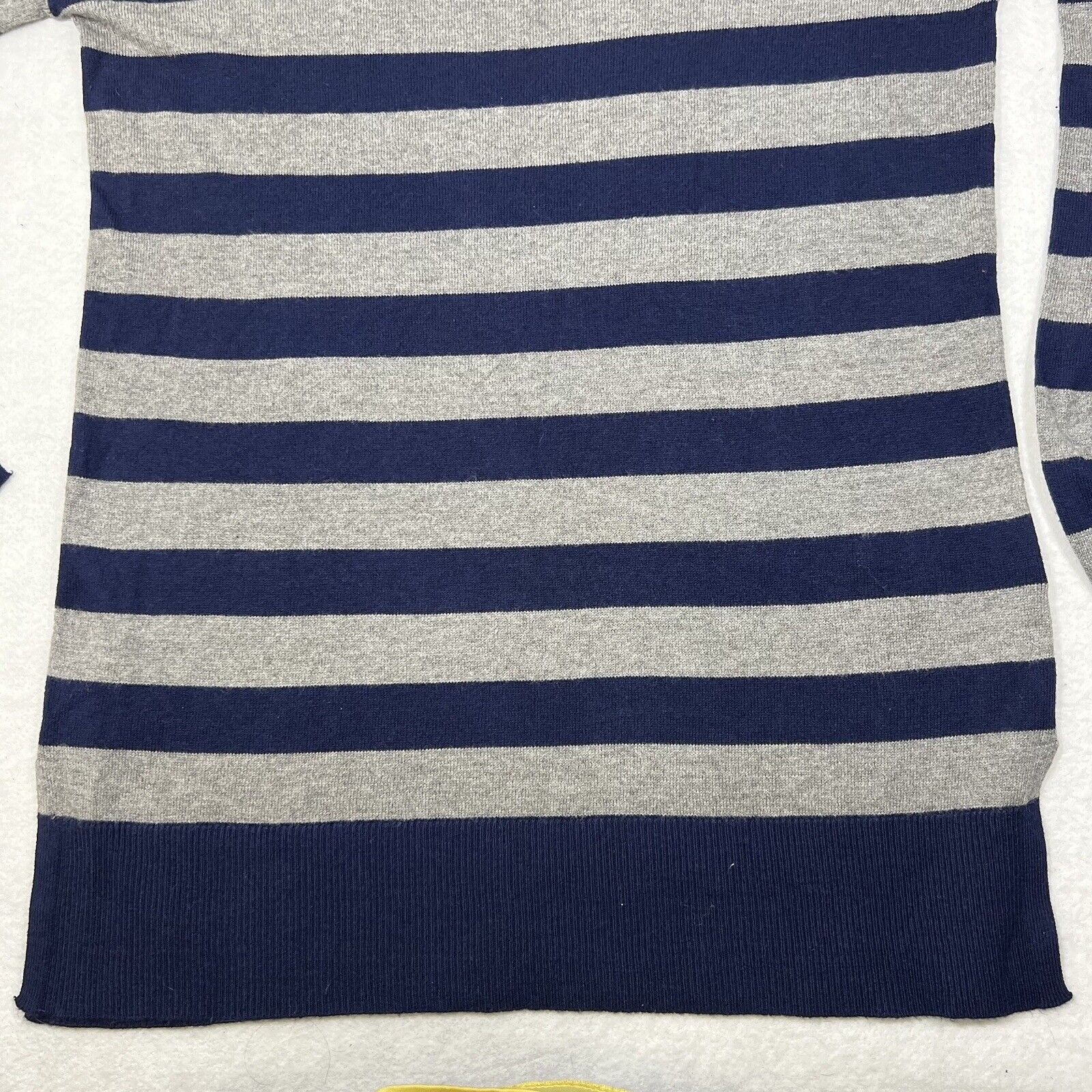 Other Motherhood Maternity Sweater Navy Blue Gray Striped Ribbons Size XS / US 0-2 / IT 36-38 - 4 Thumbnail