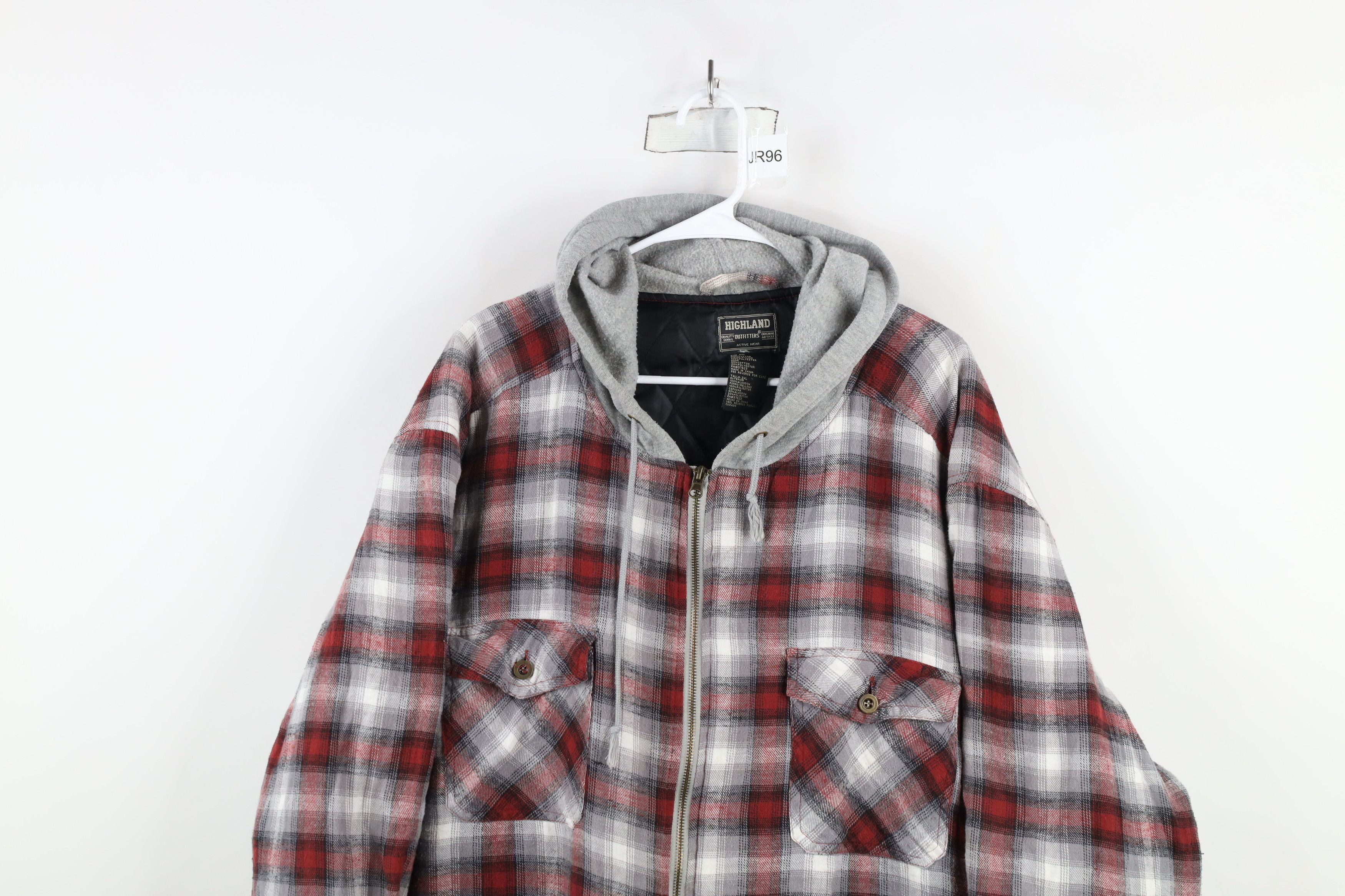 Vintage Vintage 90s Streetwear Flannel Hooded Full Zip Shirt Jacket Size US XXL / EU 58 / 5 - 2 Thumbnail