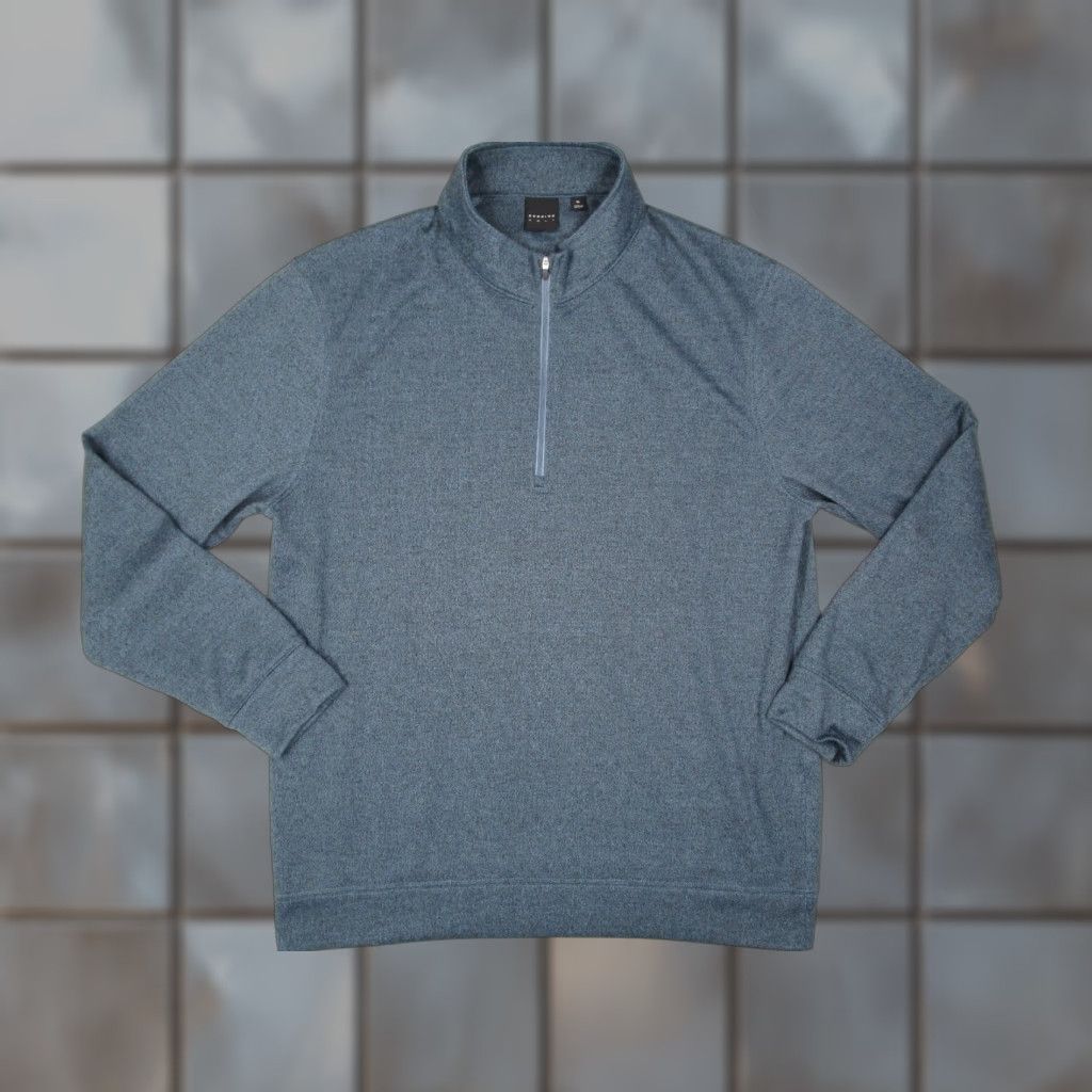 Vintage Dunning Mens Blue 1/4 Zip Long Sleeve Pullover Sweater - XL Sports Golf Travel Casual Workwear Shirt Size US XL / EU 56 / 4 - 1 Thumbnail
